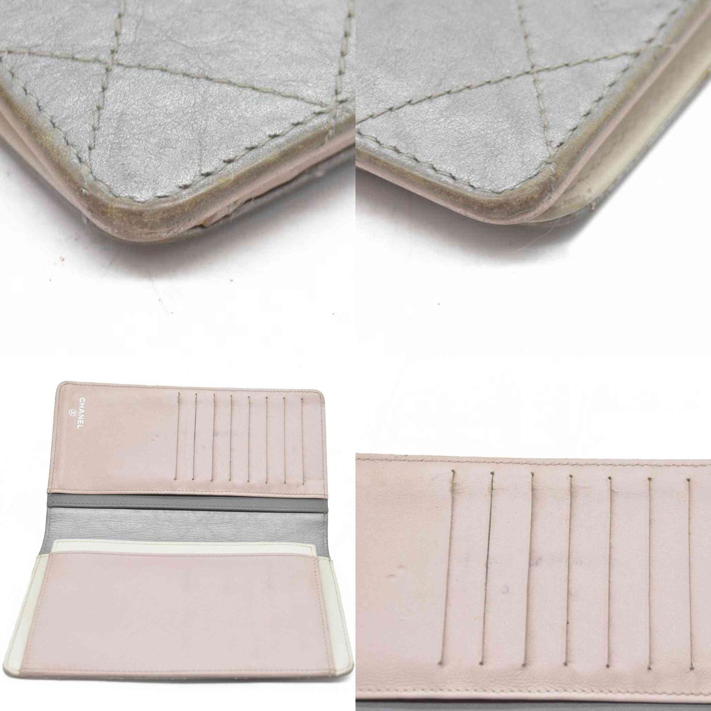 CHANEL CC Matelasse Leather Bifold Long Wallet