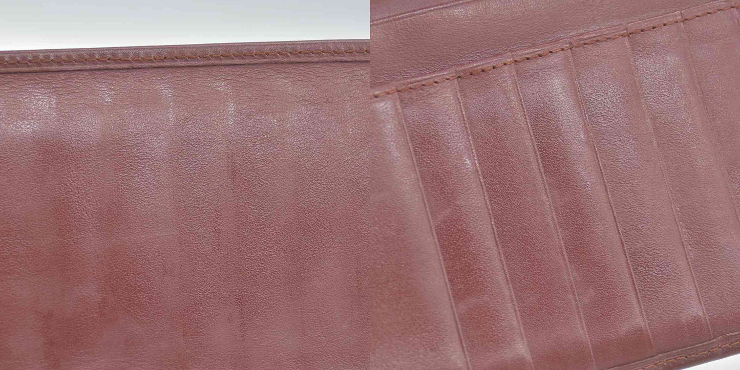 $800 Cartier Vintage Burgundy Bifold Leather Wallet CONSIGNMENT