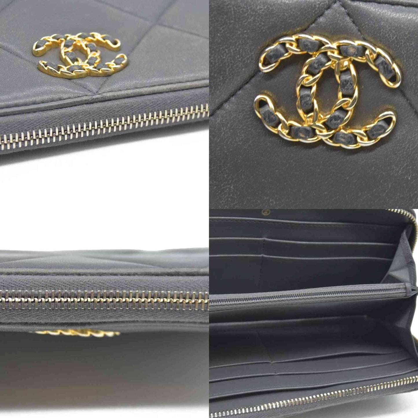 Chanel 2021 Interlocking CC Logo Continental Wallet