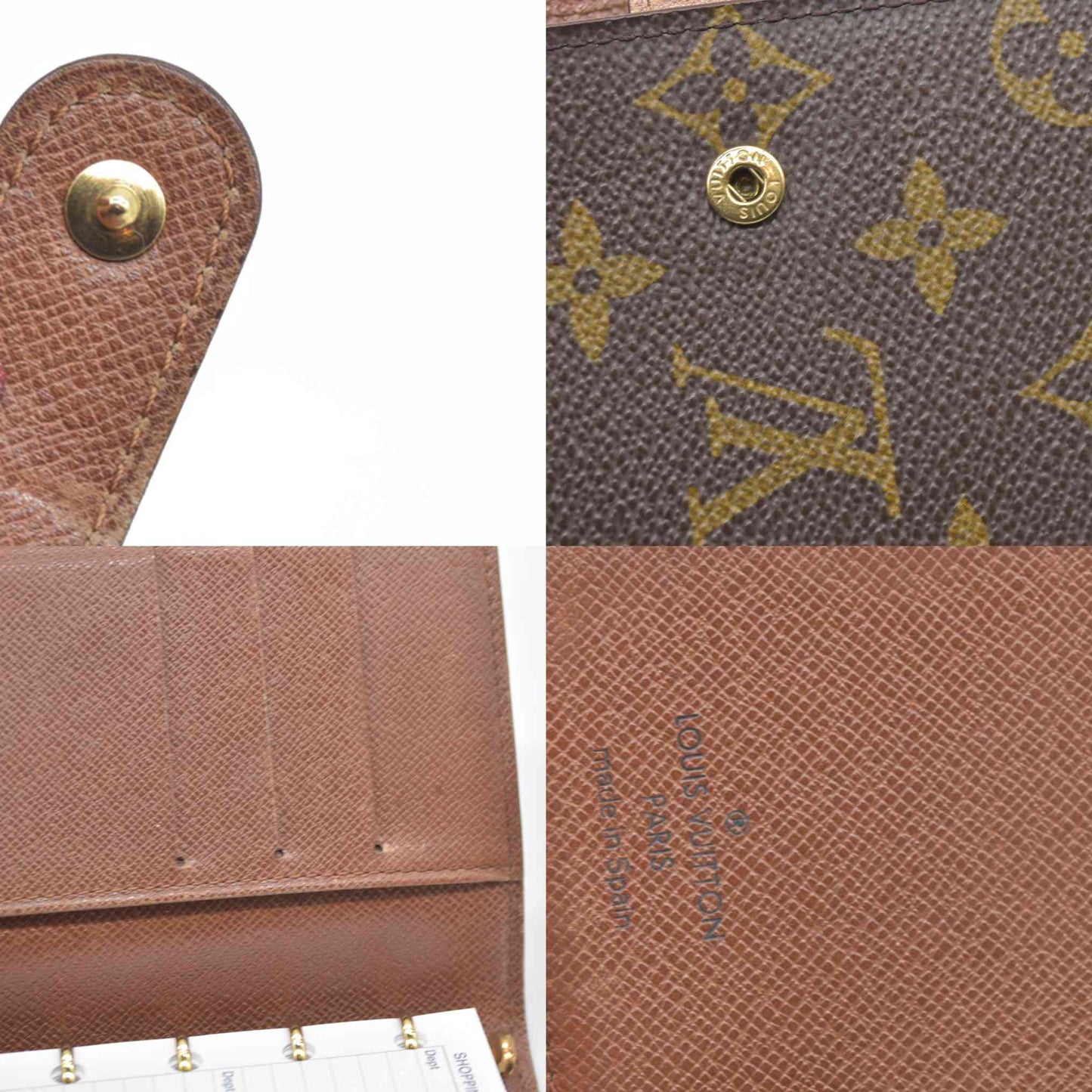 $505  Louis Vuitton Monogram Agenda PM Notebook Cover Brown CA1926 1996 CONSIGNMENT