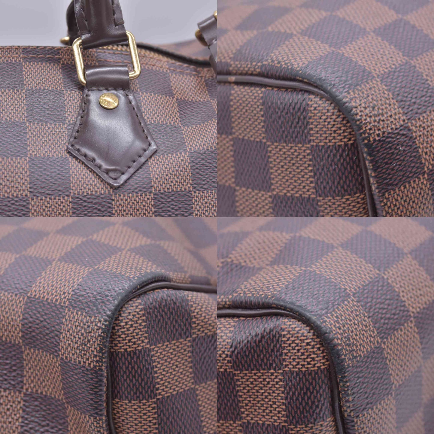 $2150 2018 Louis Vuitton Damier Ebene Speedy Bandouliere 35 SD4178