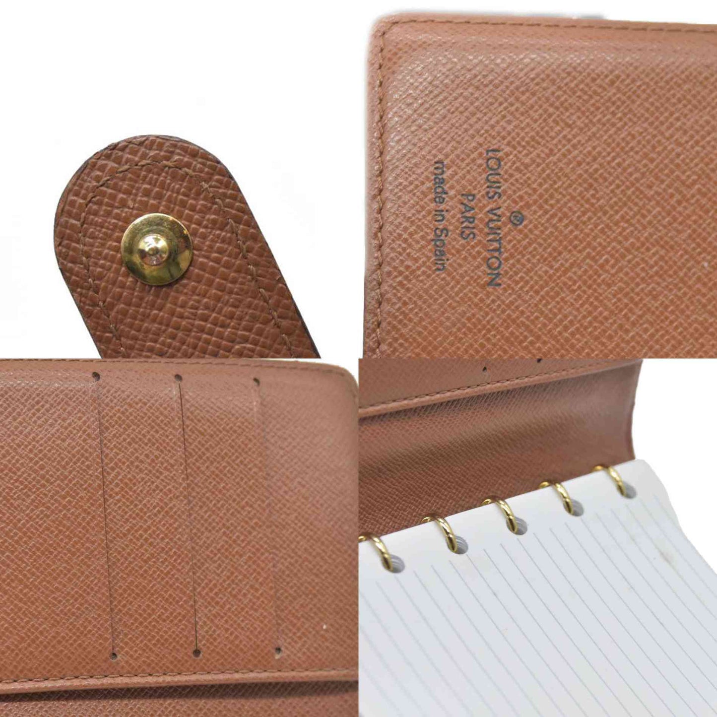 $495 CONSIGNMENT Louis Vuitton Monogram Agenda PM Notebook Cover Brown
