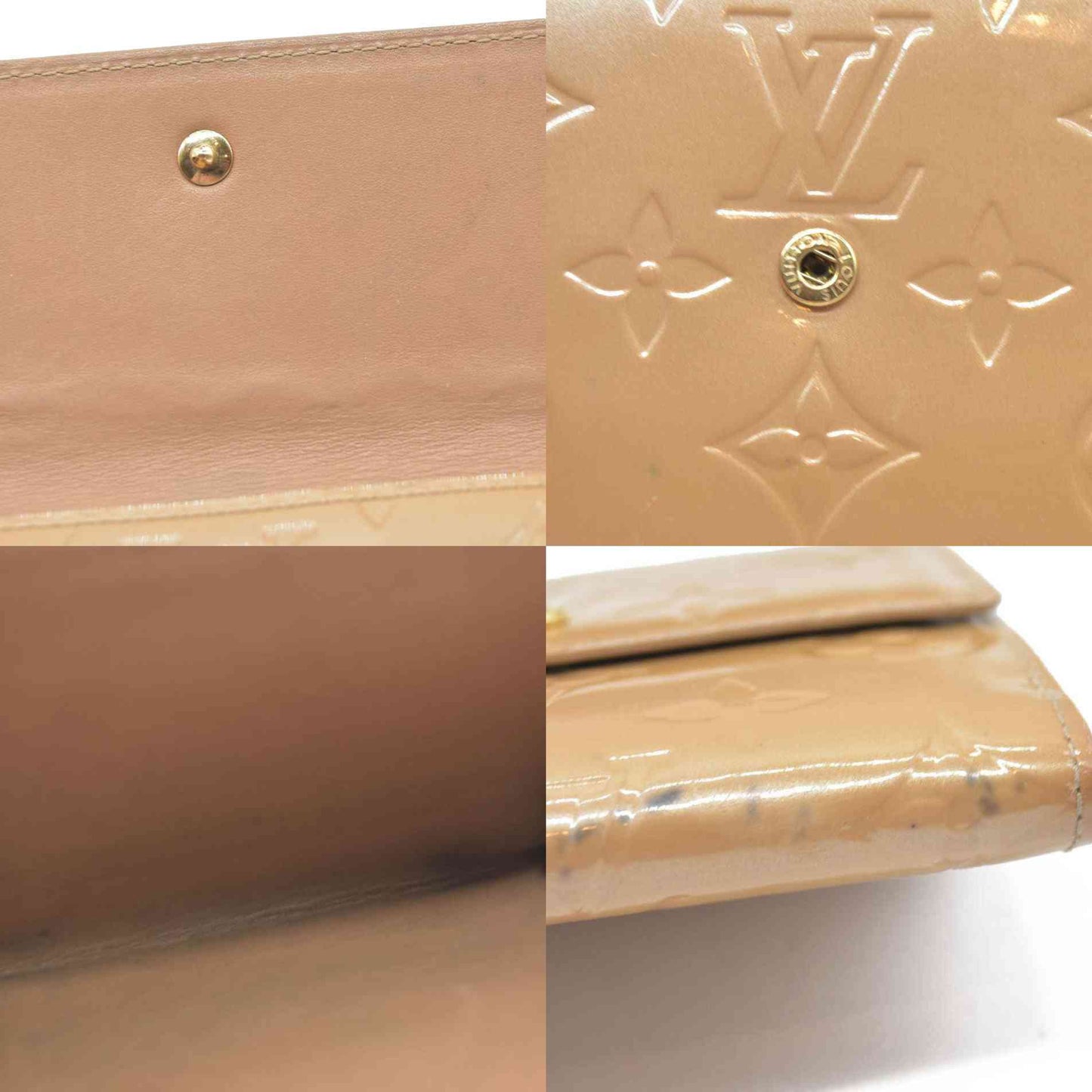 Louis Vuitton Monogram Vernis Porte Mannaie Billets Cartes Credit Wallet TH1016
