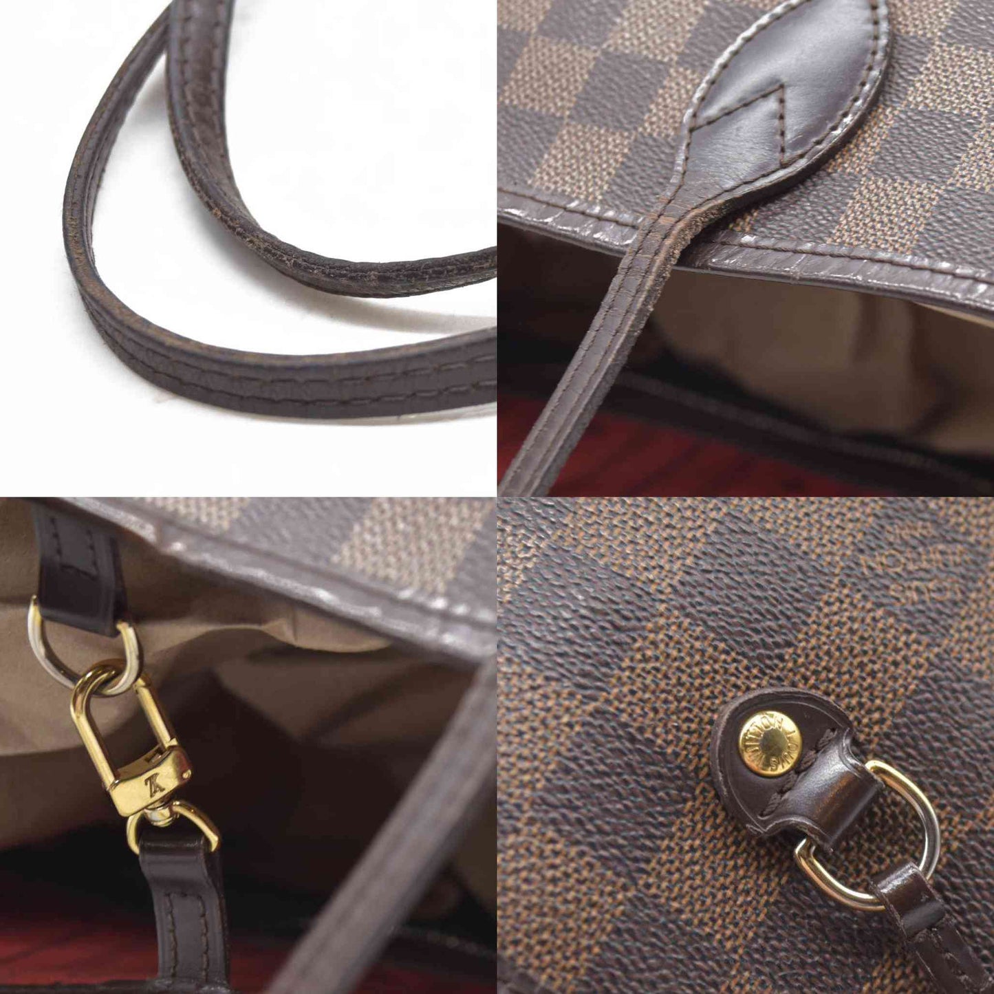 $2170 Louis Vuiton Damier Ebene Neverfull MM SD4019