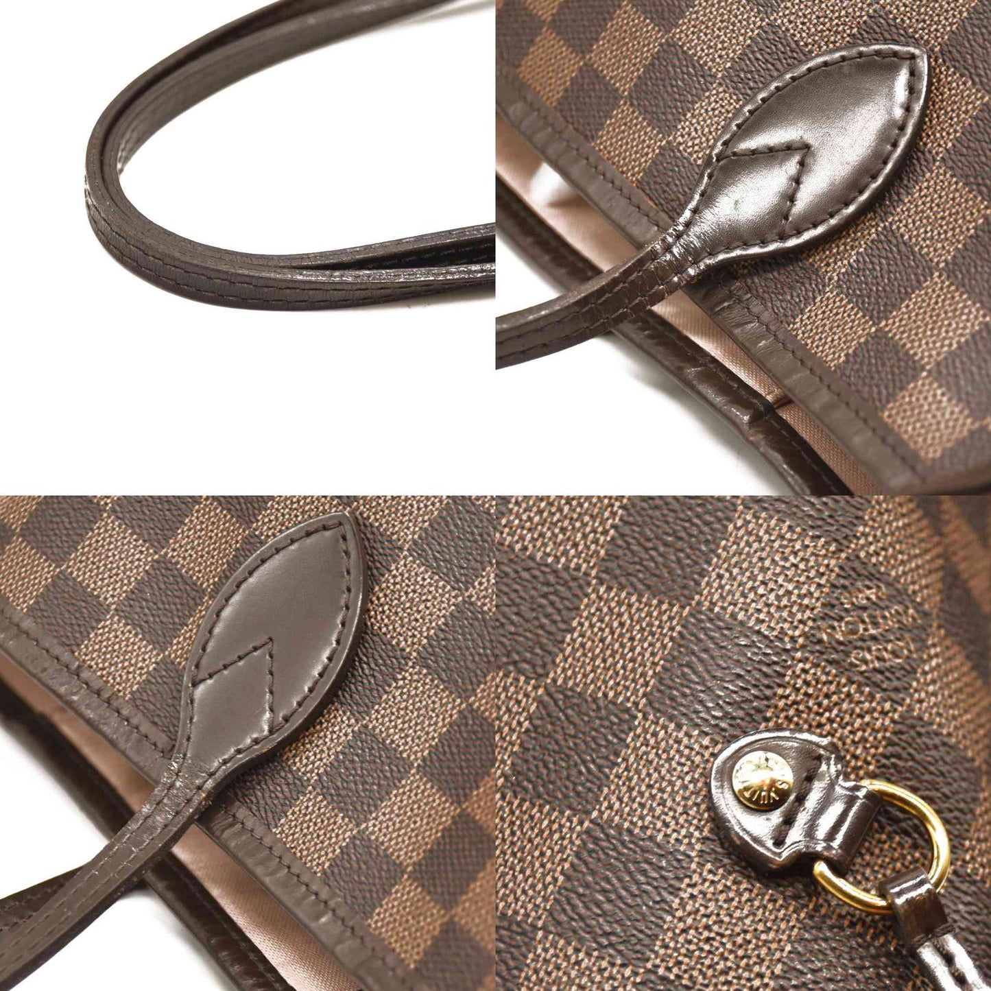 LOUIS VUITTON  Damier Ebene Neo Neverfull MM Rose Ballerine AR5106