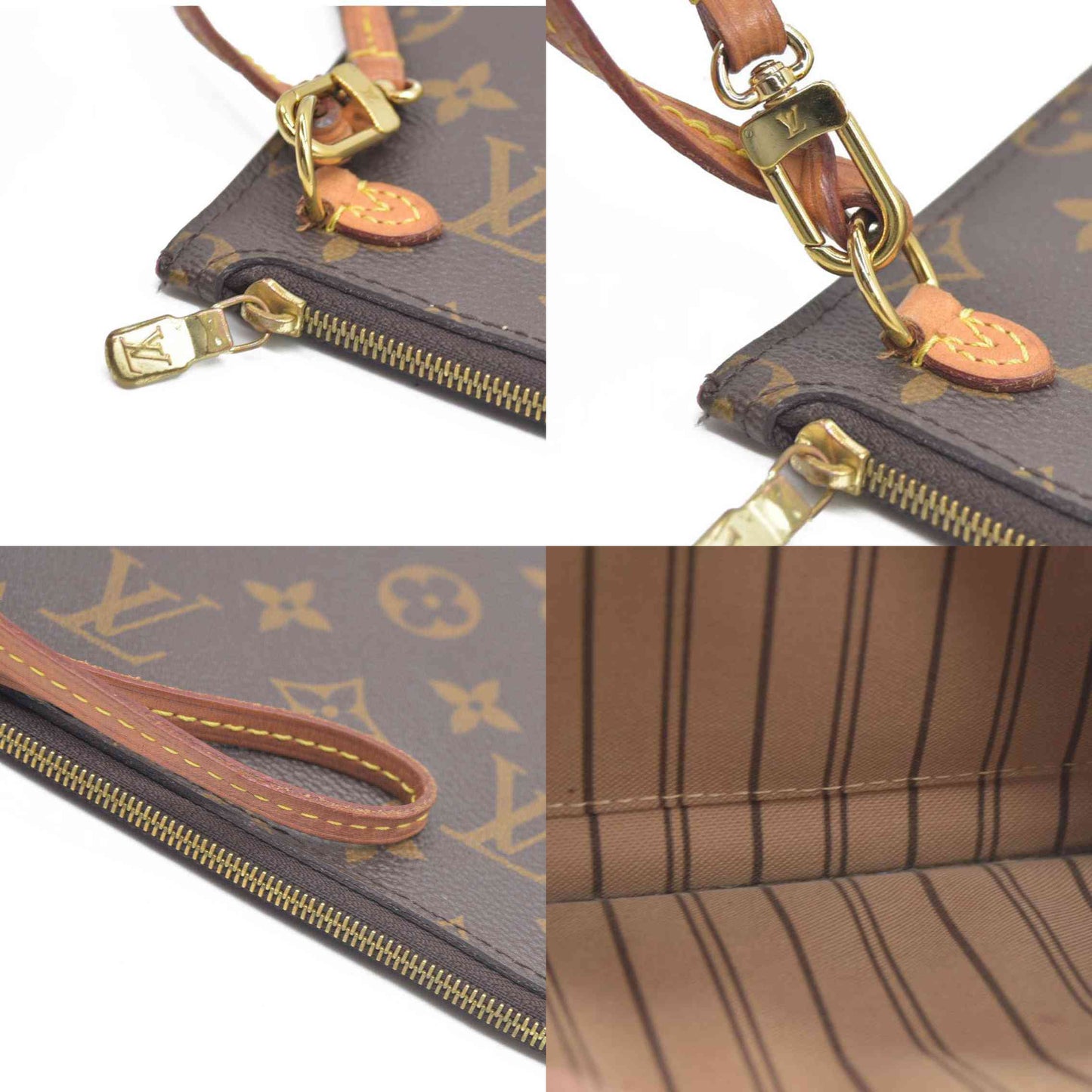 $2170 Louis Vuitton 2021 LV Monogram Neverfull MM Pochette