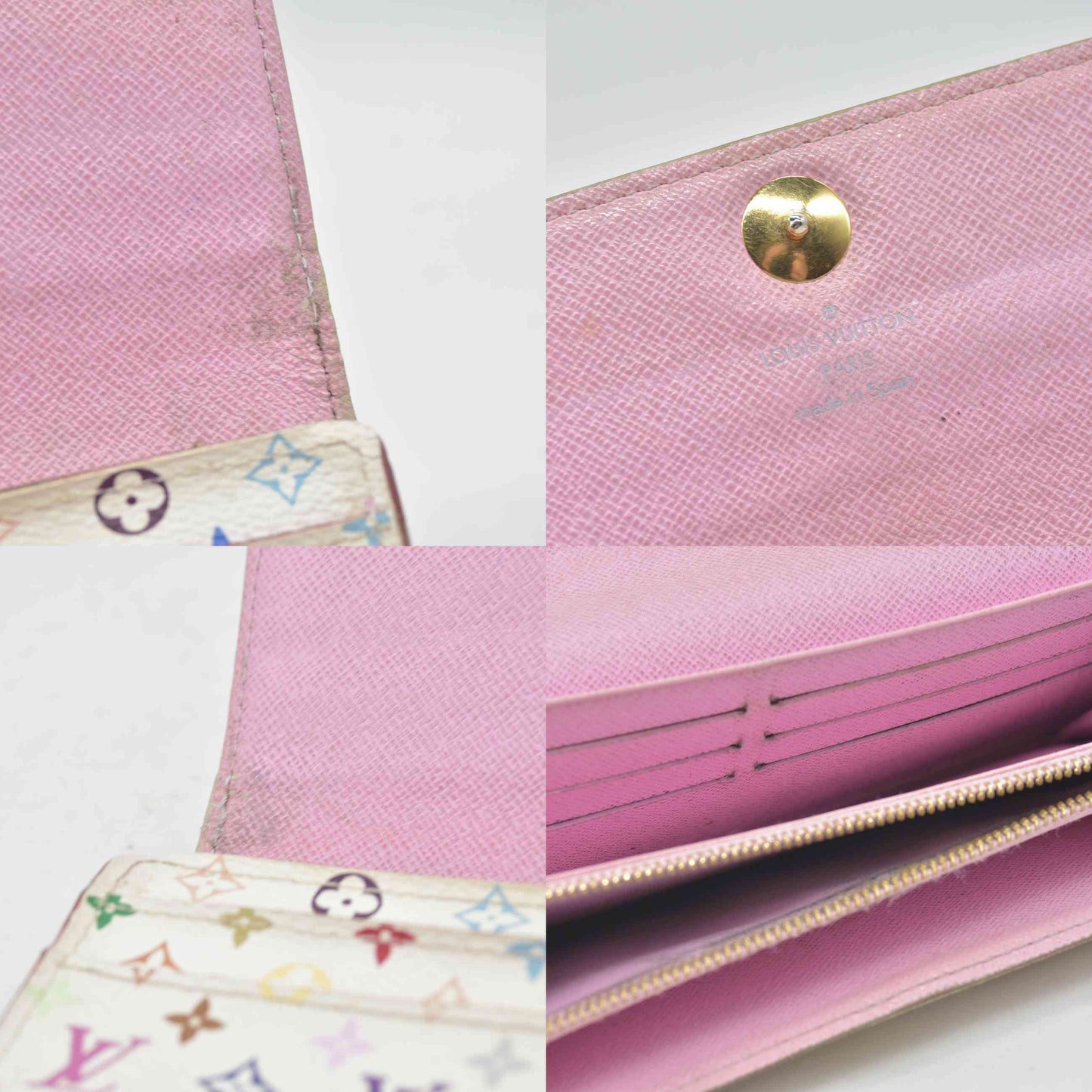$850 2012 Louis Vuitton Monogram Multicolor Sarah Long Wallet CA2162