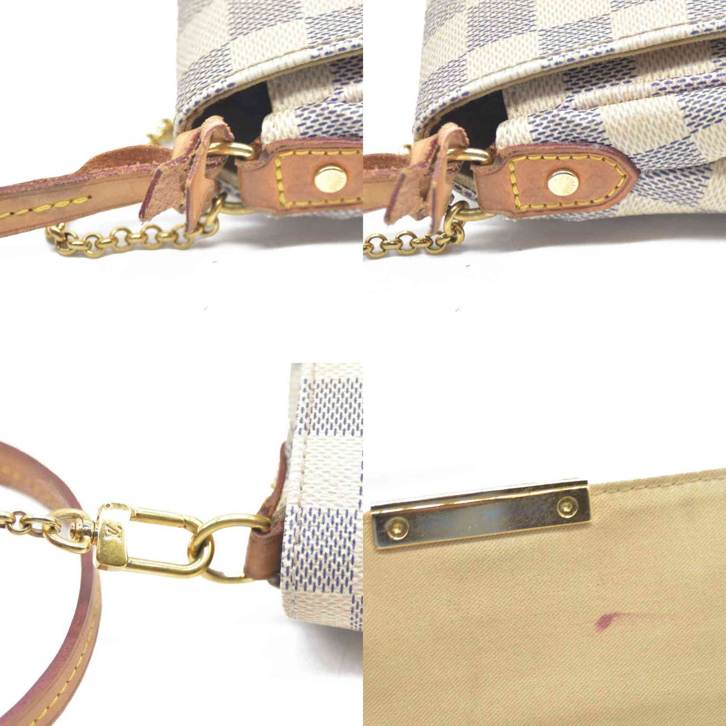 $1490 Louis Vuitton  Damier Azur Favorite PM DU0164