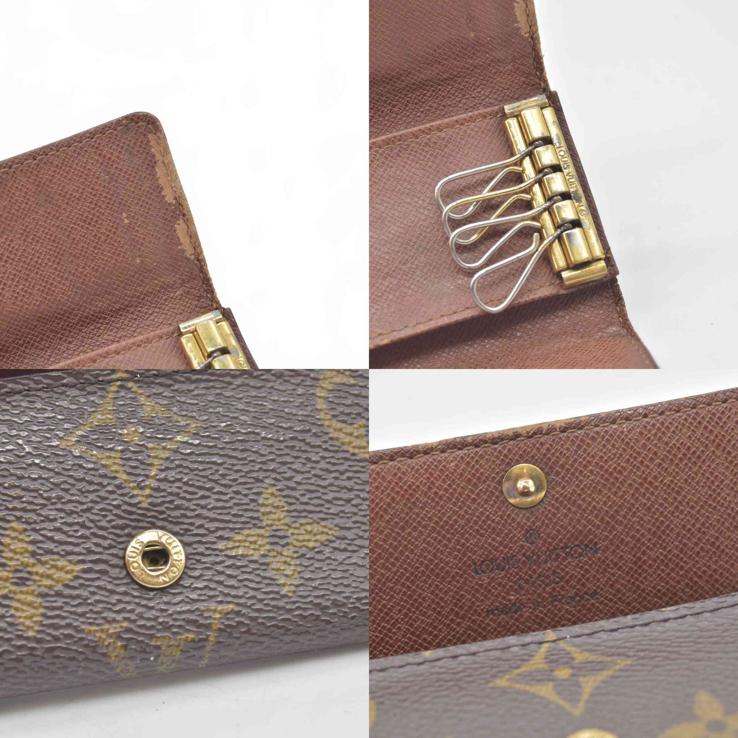 $345 1998 Louis Vuitton Monogram 4 Key Multicles Holder TH0948