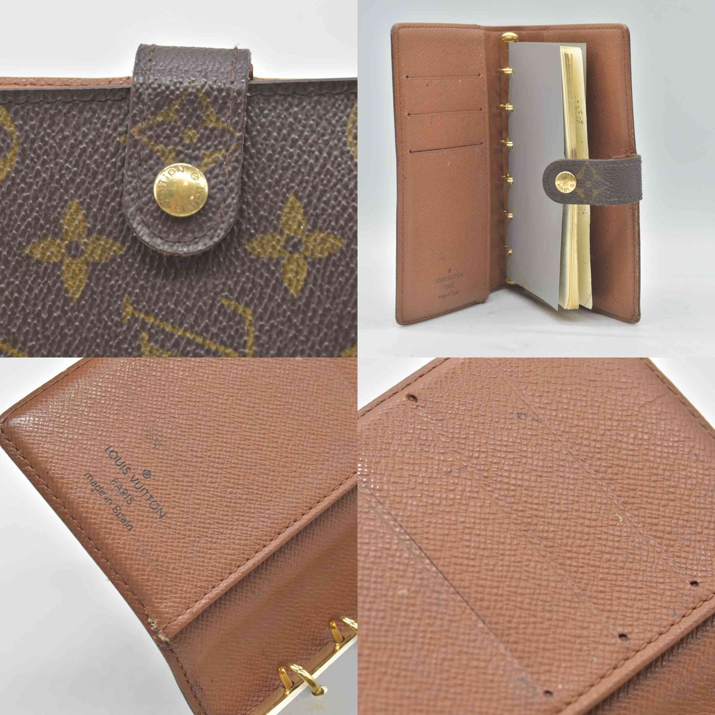$815 2003 Louis Vuitton Monogram Porte Papier Zippe Wallet SP0083