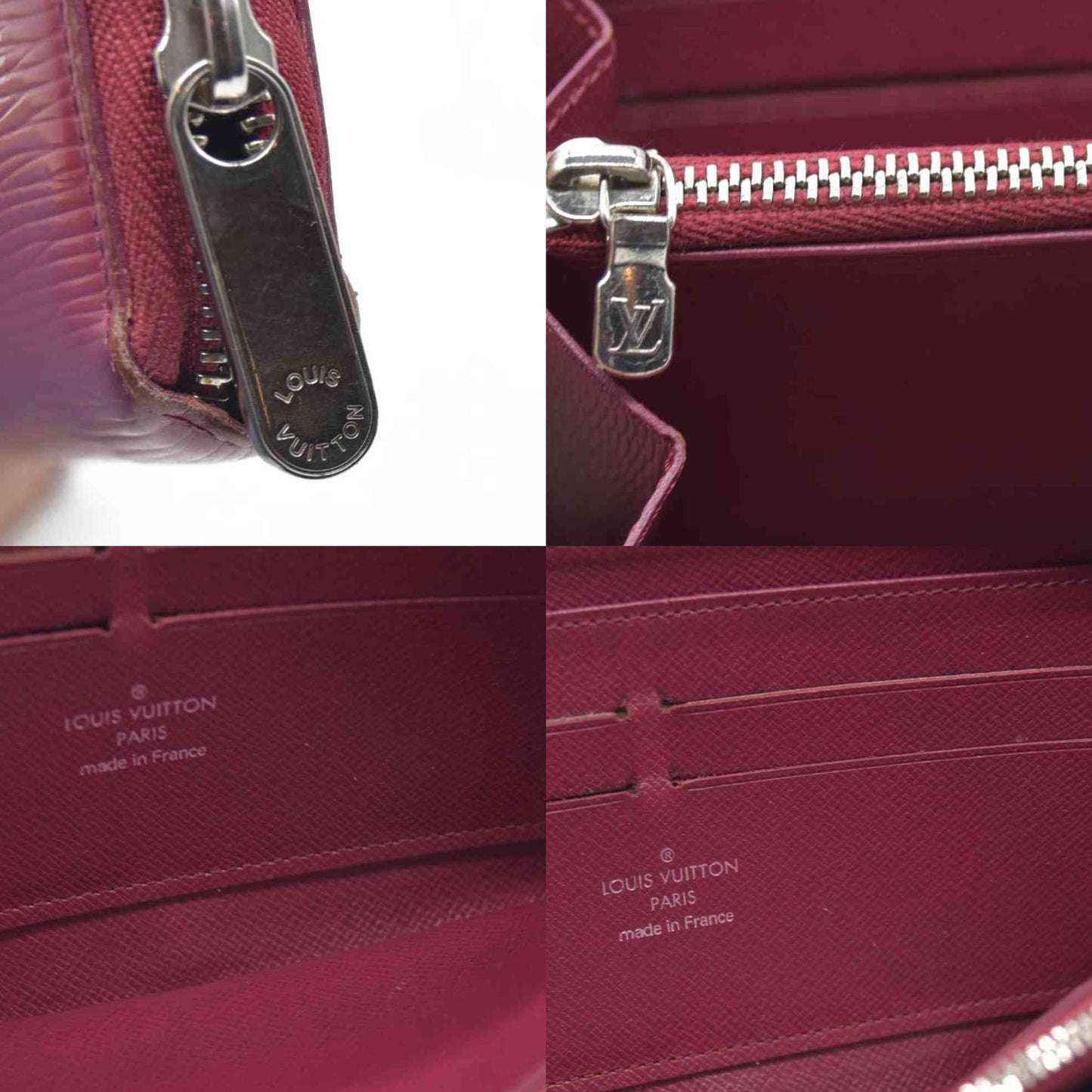 $965 Louis Vuitton Epi Leather Zippy Zip Around Long Wallet Purse MI4101