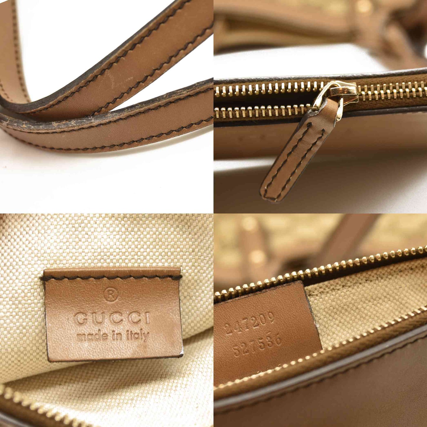 Gucci Monogram Medium Craft Tote Brown