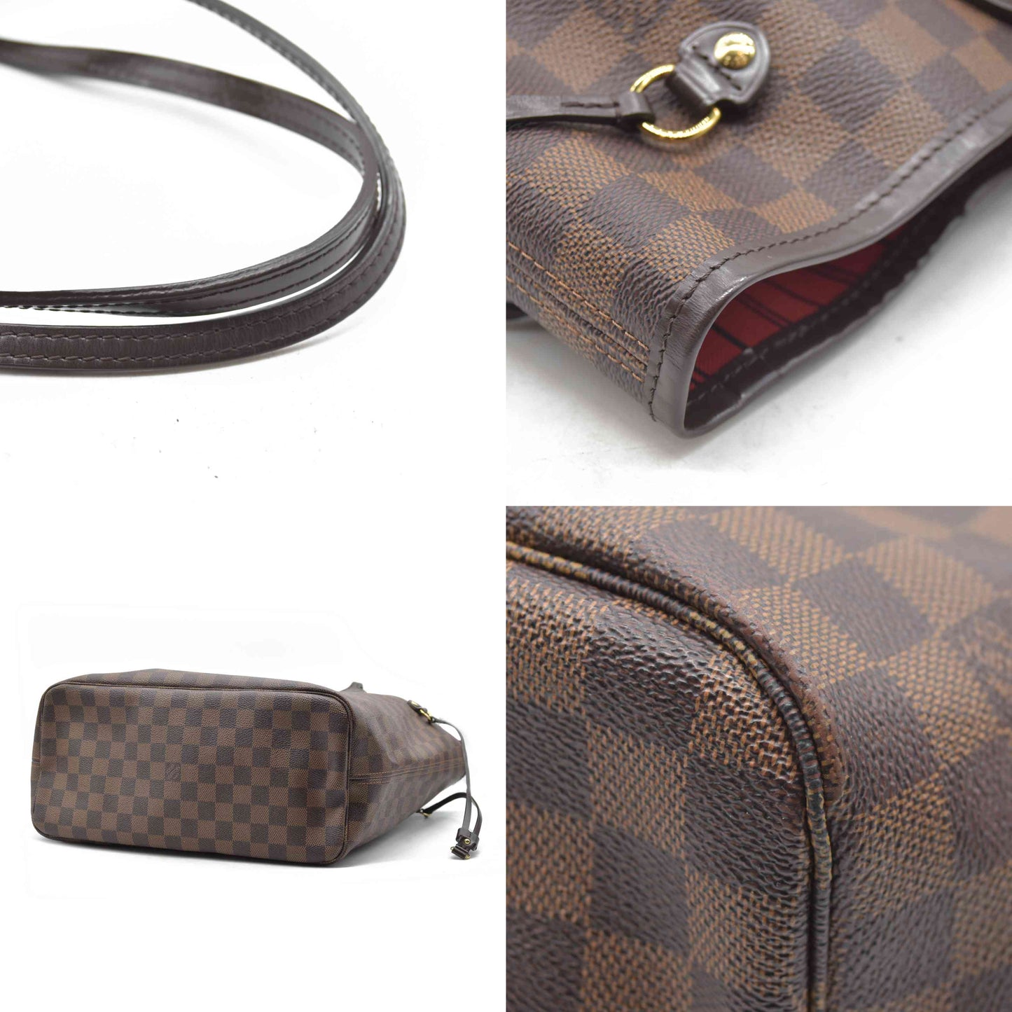 $2190 Louis Vuitton 2016 Damier Ebene Neverfull MM AR4166