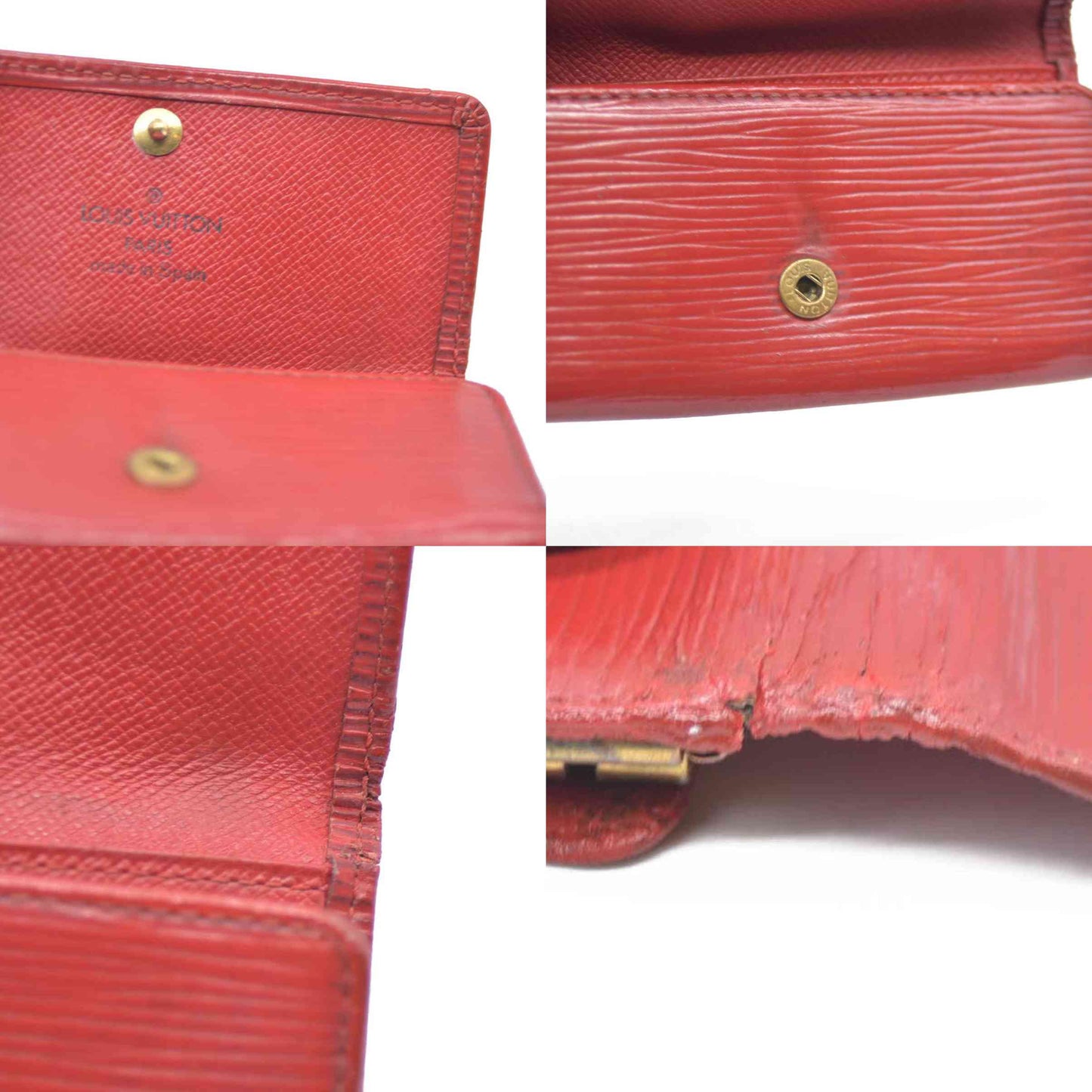 Louis Vuitton Epi Multicles Leather 4 Ring Key Case Red CA0918