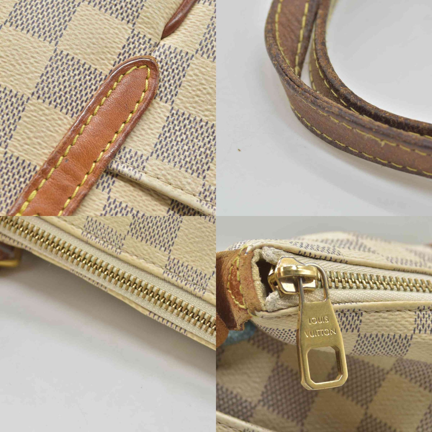 $1270 2016 Louis Vuitton Damier Azur Totally PM MB1176