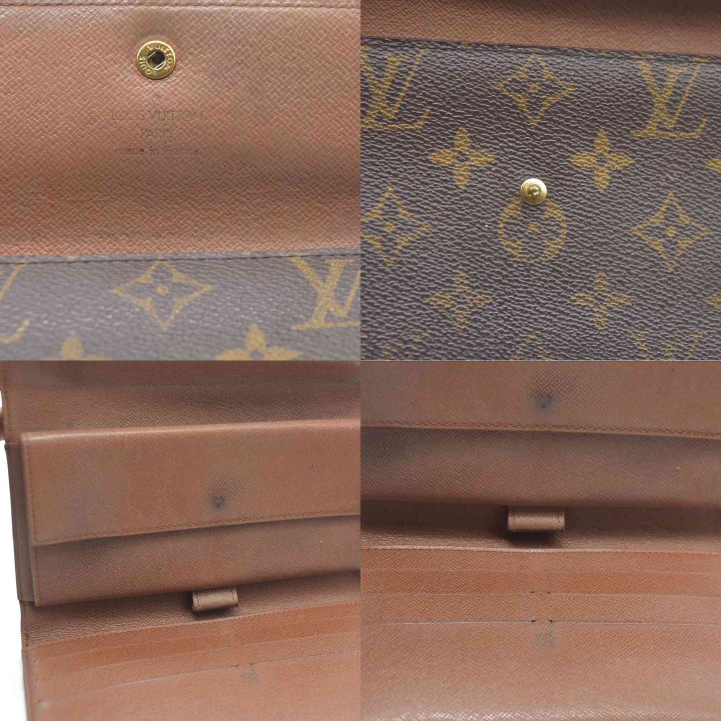 AUCTION $720 Louis Vuitton Monogram Porte Tresor International Trifold Long Wallet TH0014