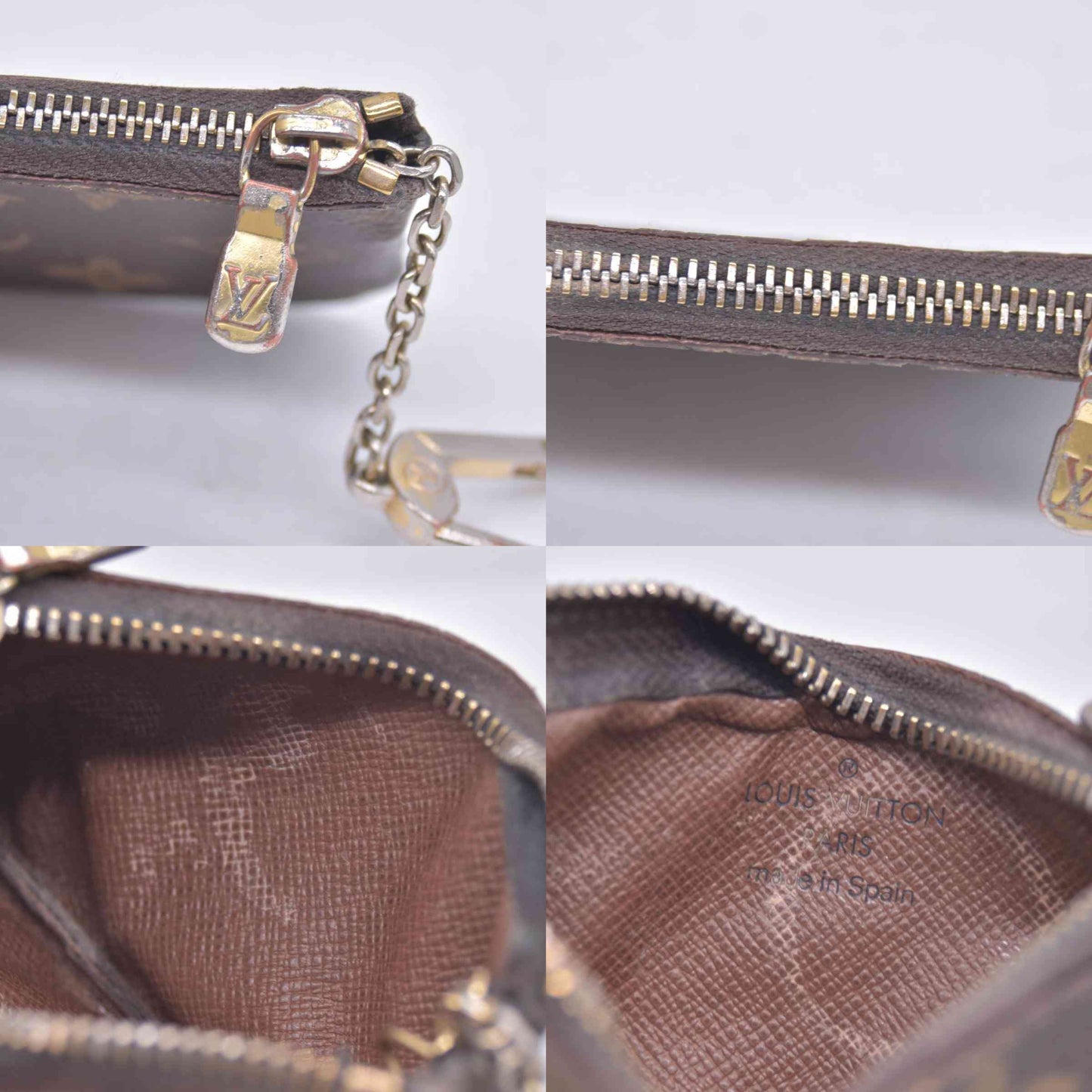 $455 1993 Louis Vuitton Monogram Key Pouch