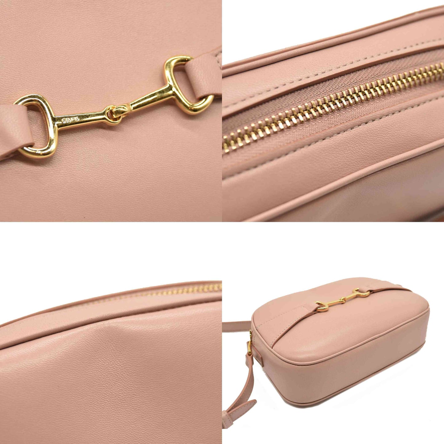 CELINE Calfskin Crecy Camera Bag Pink