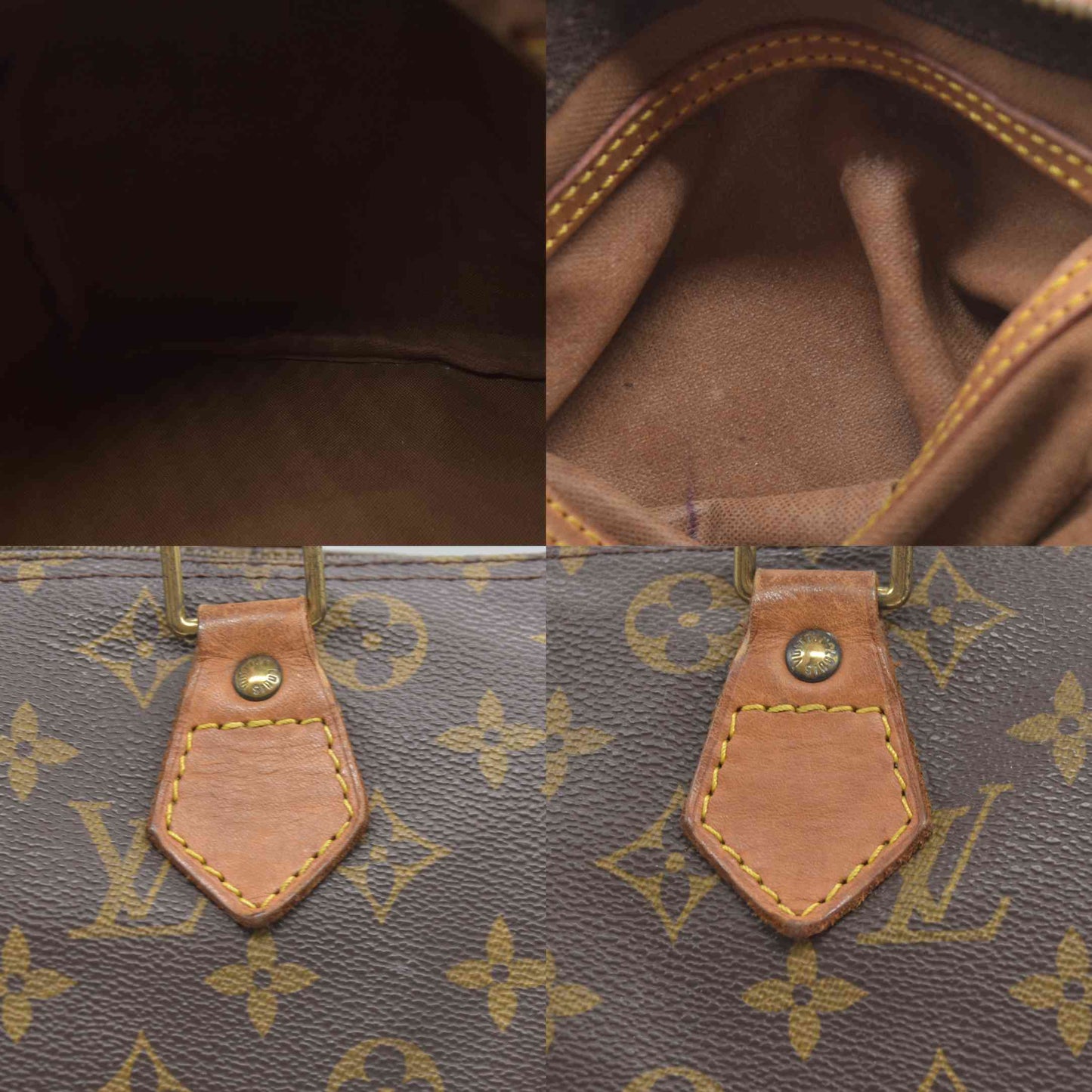 $1600 Louis Vuitton Speedy 30 Hand Bag Monogram Brown SP0937 1997