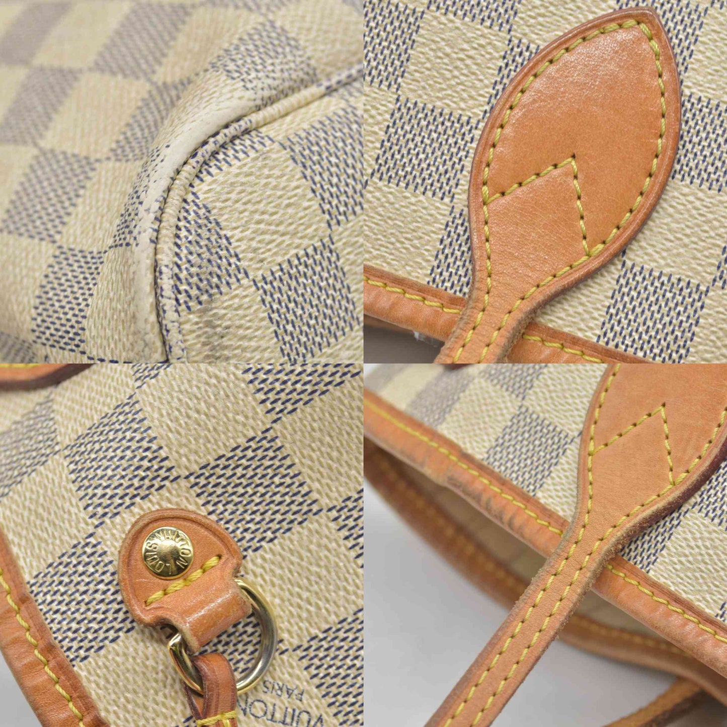 $2100 Louis Vuitton Damier Azur Neverfull PM VA2110 2010