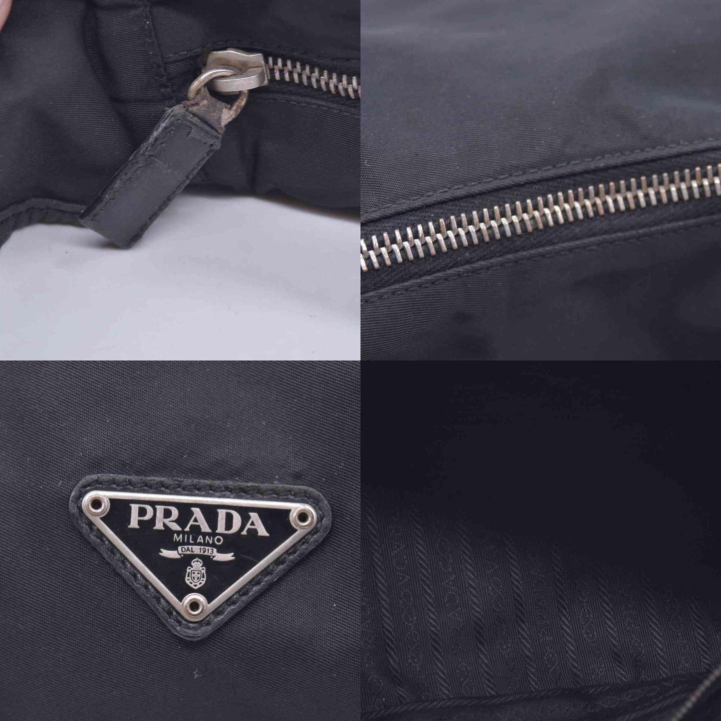 $1390 Vintage Prada Black Nylon Shoulder Bag CONSIGNMENT