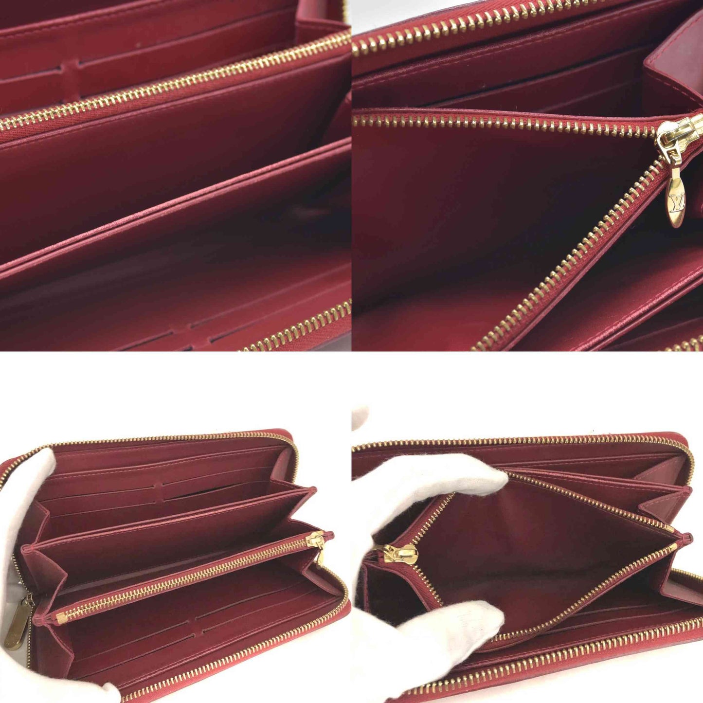 $1050 2011 Louis Vuitton Monogram Vernis Zippy Zip Around Long Wallet CA2181