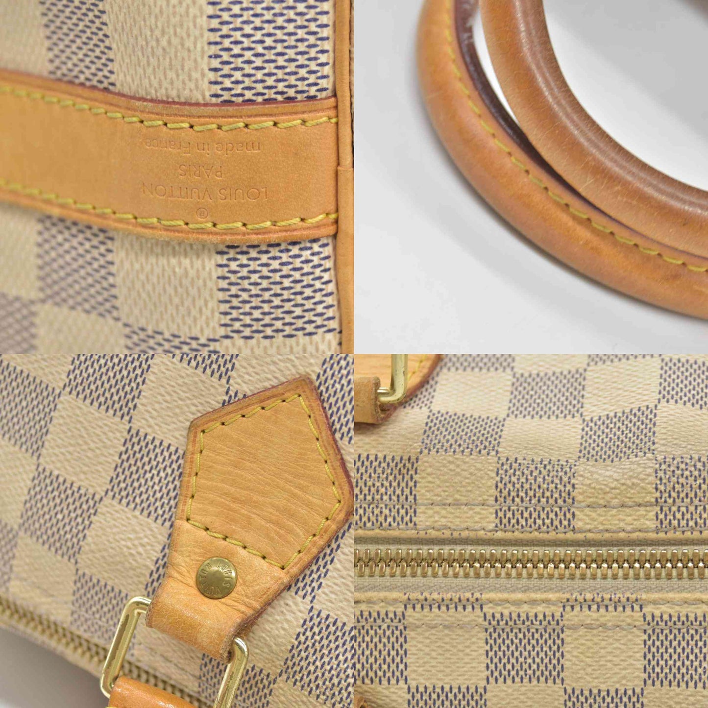 $1980 Louis Vuitton Damier Azur Speedy Bandouliere 30 SP2183 2013