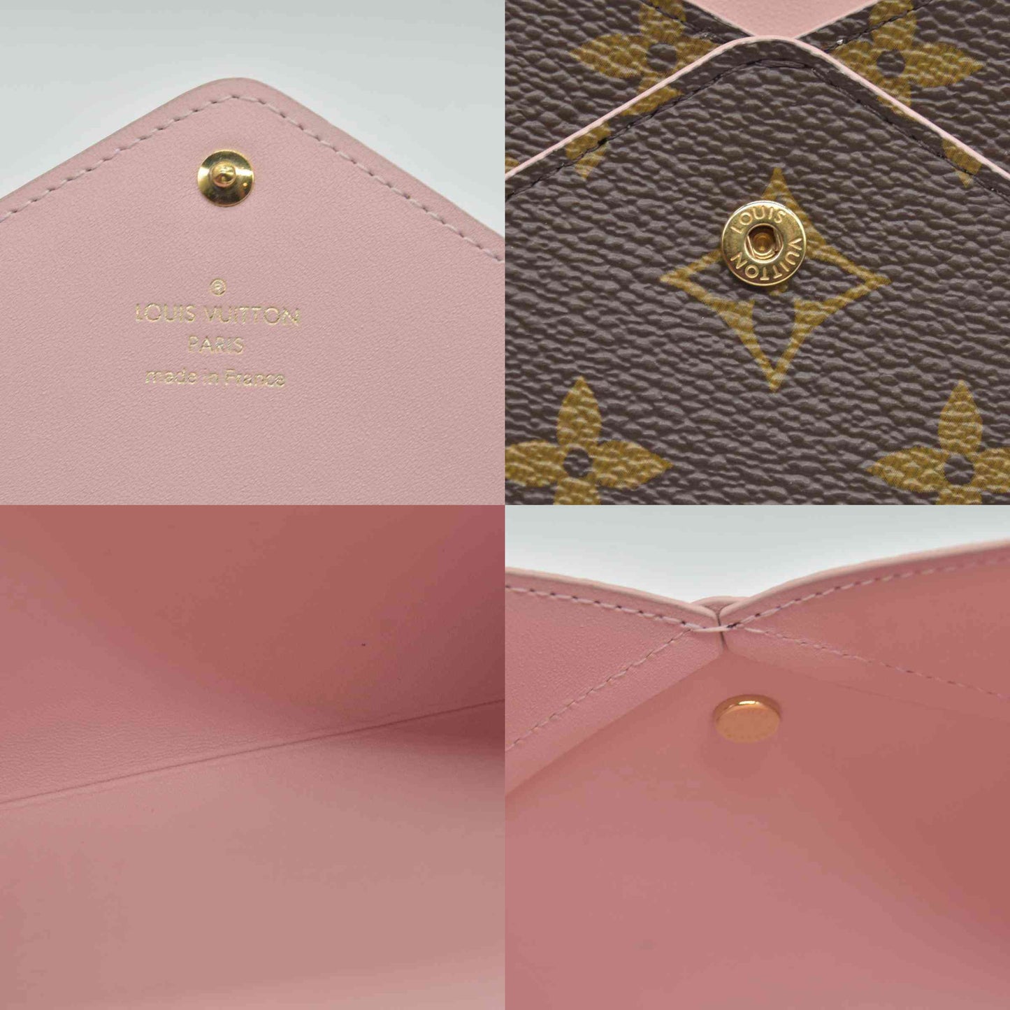 $810 LOUIS VUITTON Monogram Large Kirigami Pochette Insert Rose Ballerine