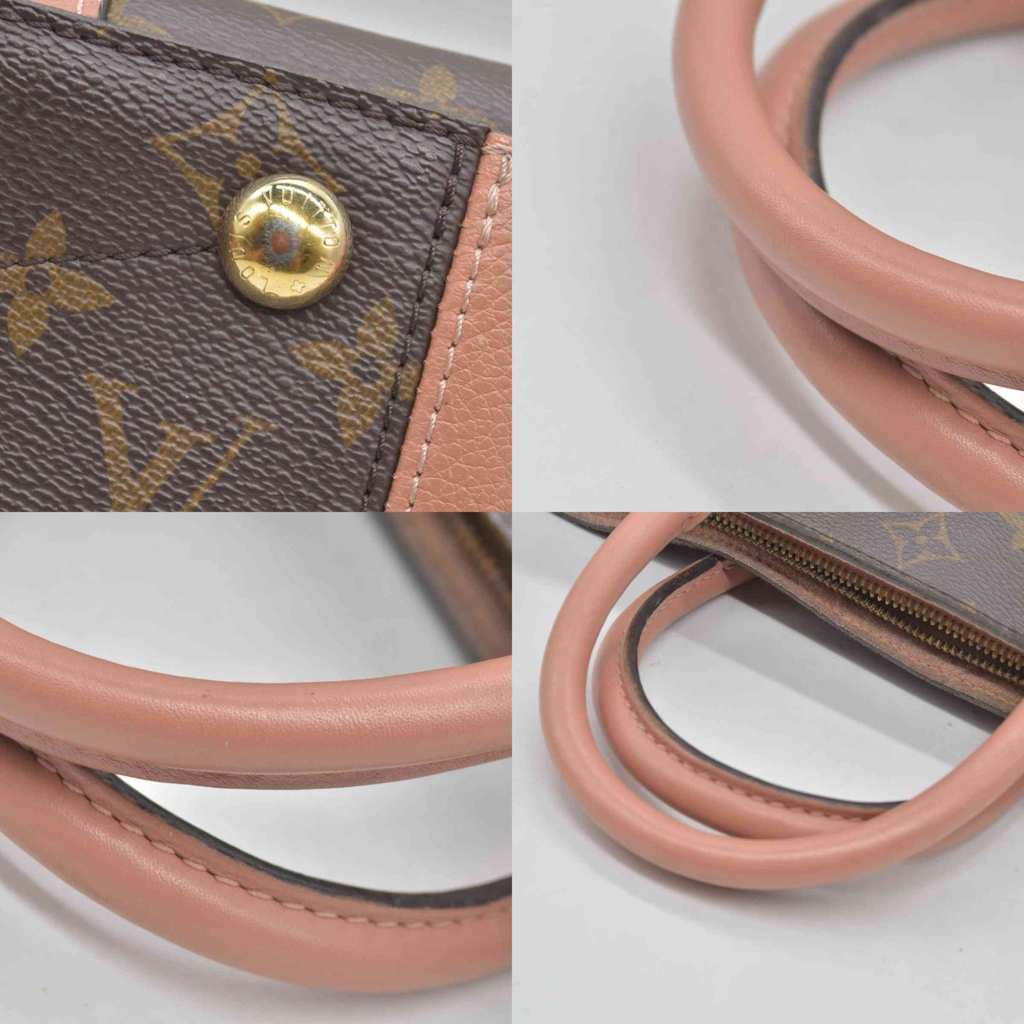 $2560 2019 Louis Vuitton Soufflot BB Monogram Peach Shoulder Bag Cloth CA4129