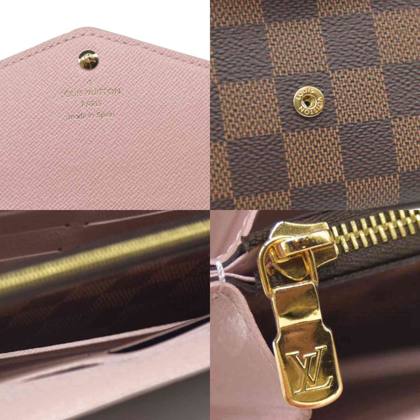 LOUIS VUITTON Damier Ebene Portefeuille Sarah Long Wallet CA2119
