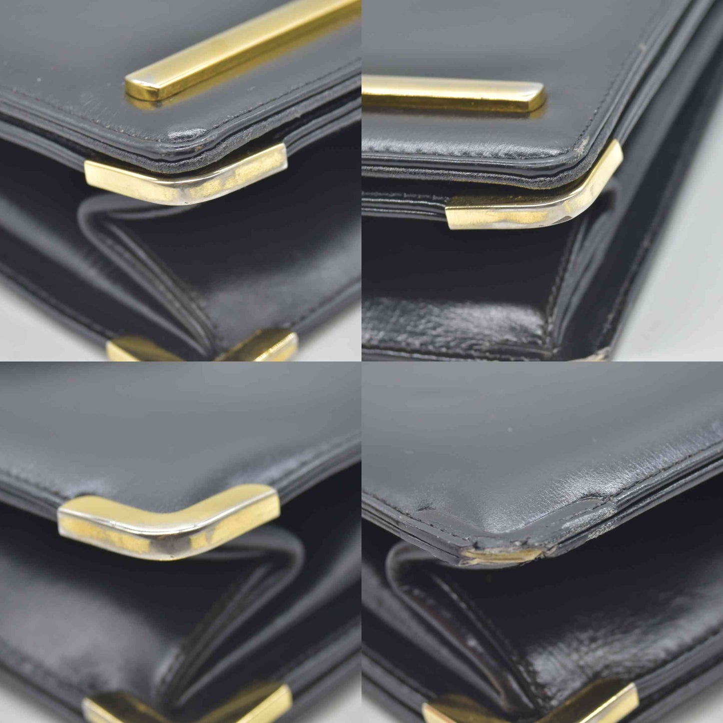 $1290 Christian Dior Shoulder Bag Black Leather