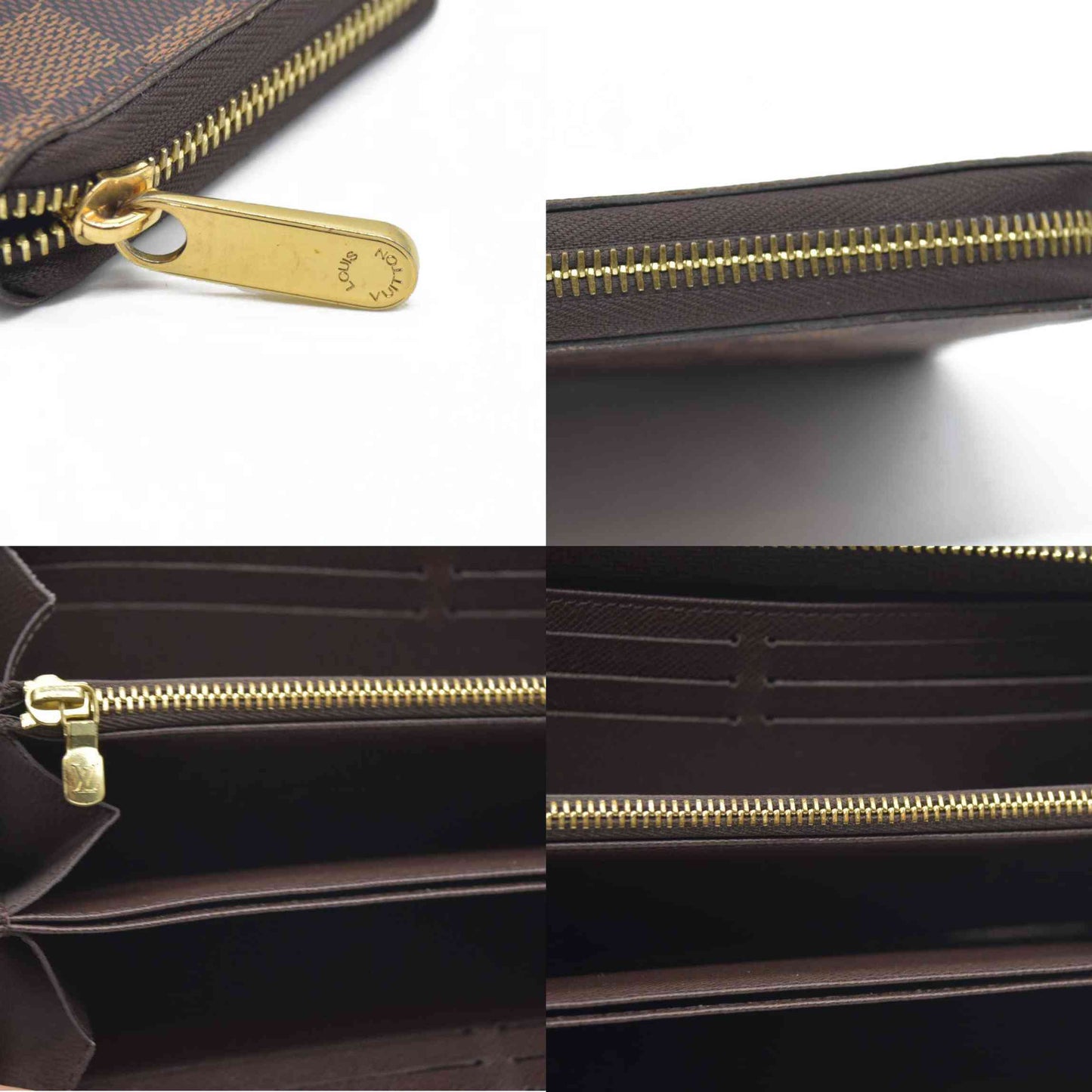 $915 2021 Louis Vuitton  Damier Ebene Zippy Wallet MI0231