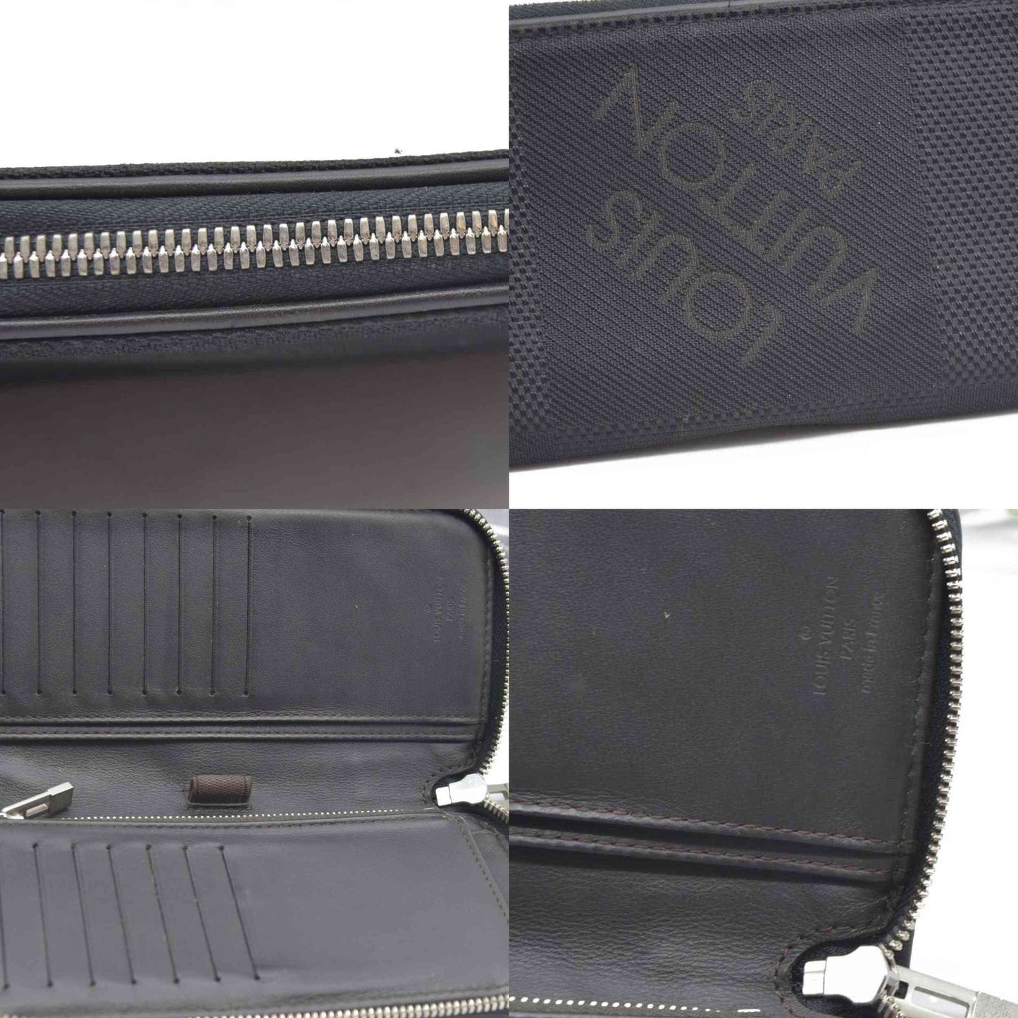 $915 Louis Vuitton Damier Geant Portefeuille Ron Zippe Zippy Long Wallet SF1171