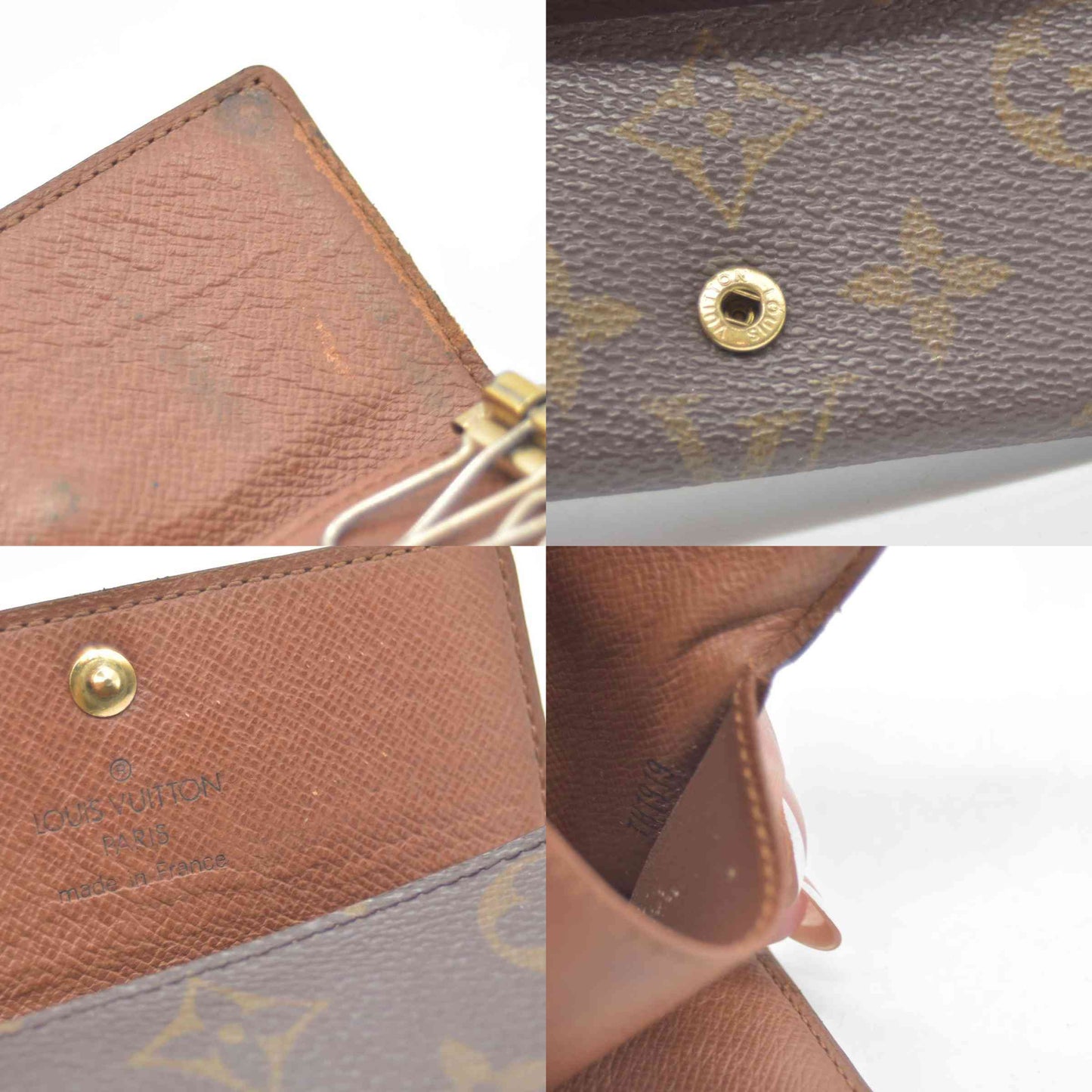 $345 1999 Louis Vuitton Monogram Multicles 4 Ring Key Case Brown TH1919 CONSIGNMENT
