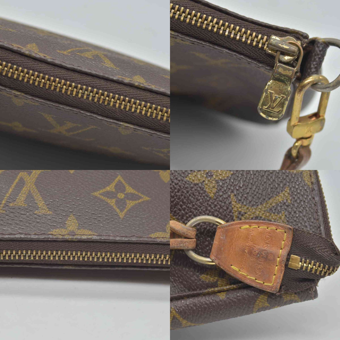 $1290 1999 Louis Vuitton Monogram Pochette Accessories Pouch Bag VI1909