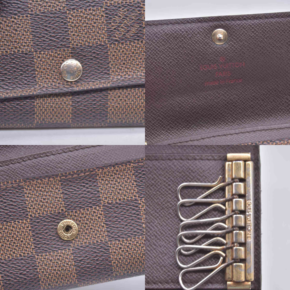 $455 2009 Louis Vuitton Damier Ebene Multicles 6 Key Holder CT1089 CONSIGNMENT 10021071
