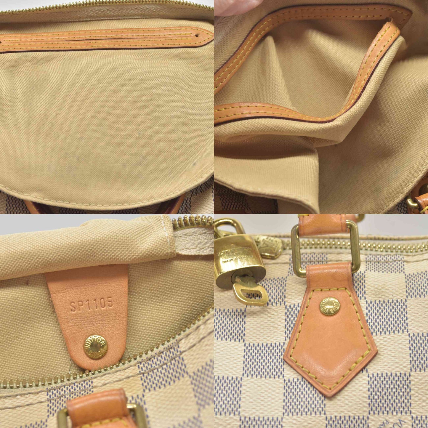 $1980 2015 Louis Vuitton Damier Azur Speedy Bandouliere 30 SP1105