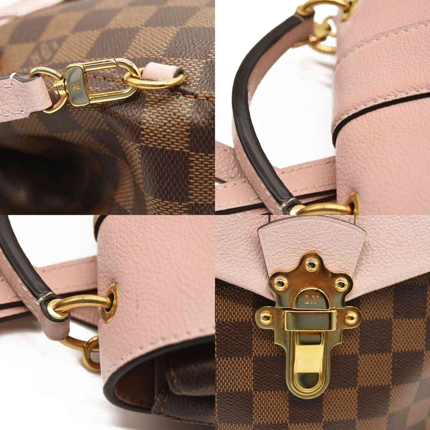 Louis Vuitton  Damier Ebene Clapton Backpack Magnolia