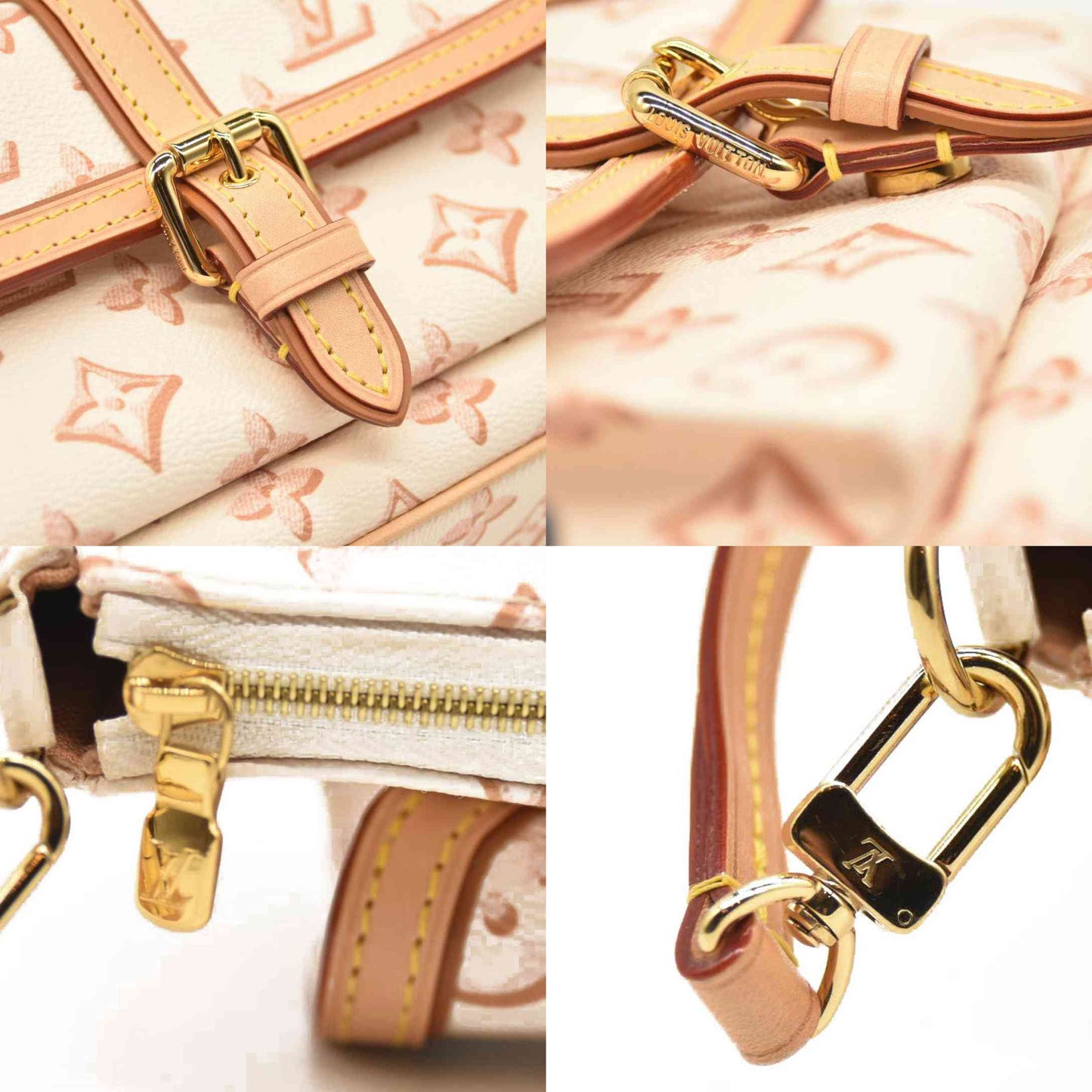 LOUIS VUITTON Monogram Fall For You Maxi Multi Pochette Accessories Beige Clair