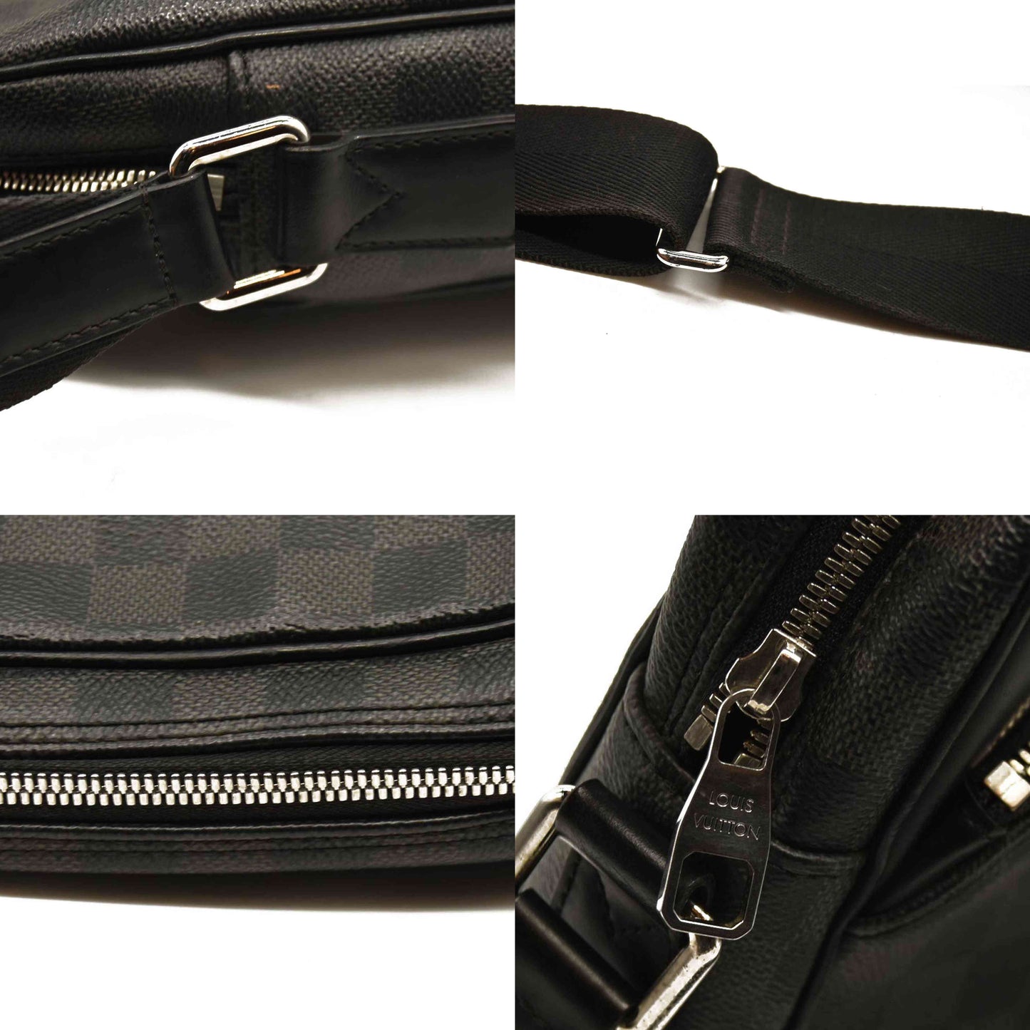 AUCTION $1890 2016 Louis Vuitton  Damier Graphite Dayton Reporter PM CA3216