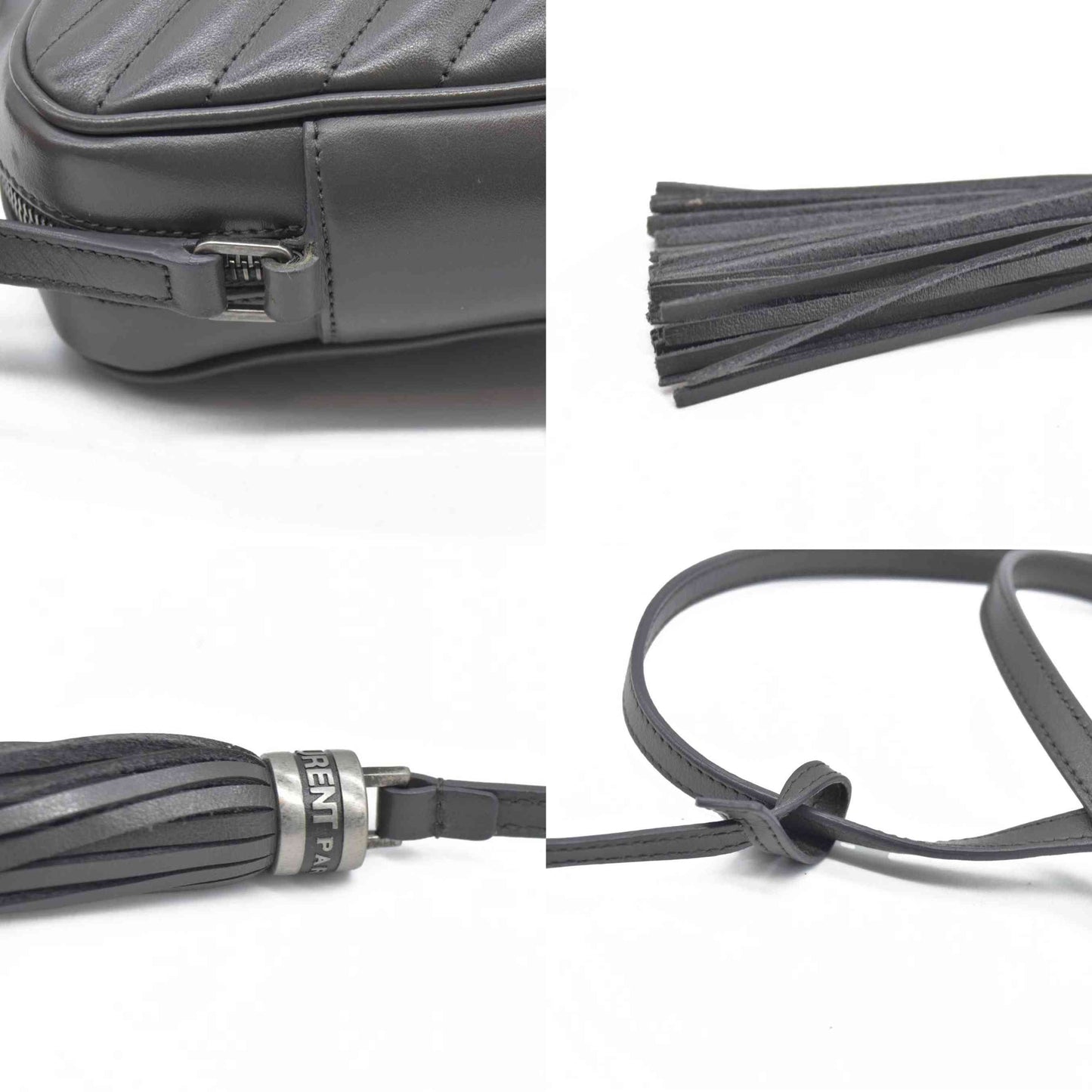 $1690 Saint Laurent Chevron Lou Camera