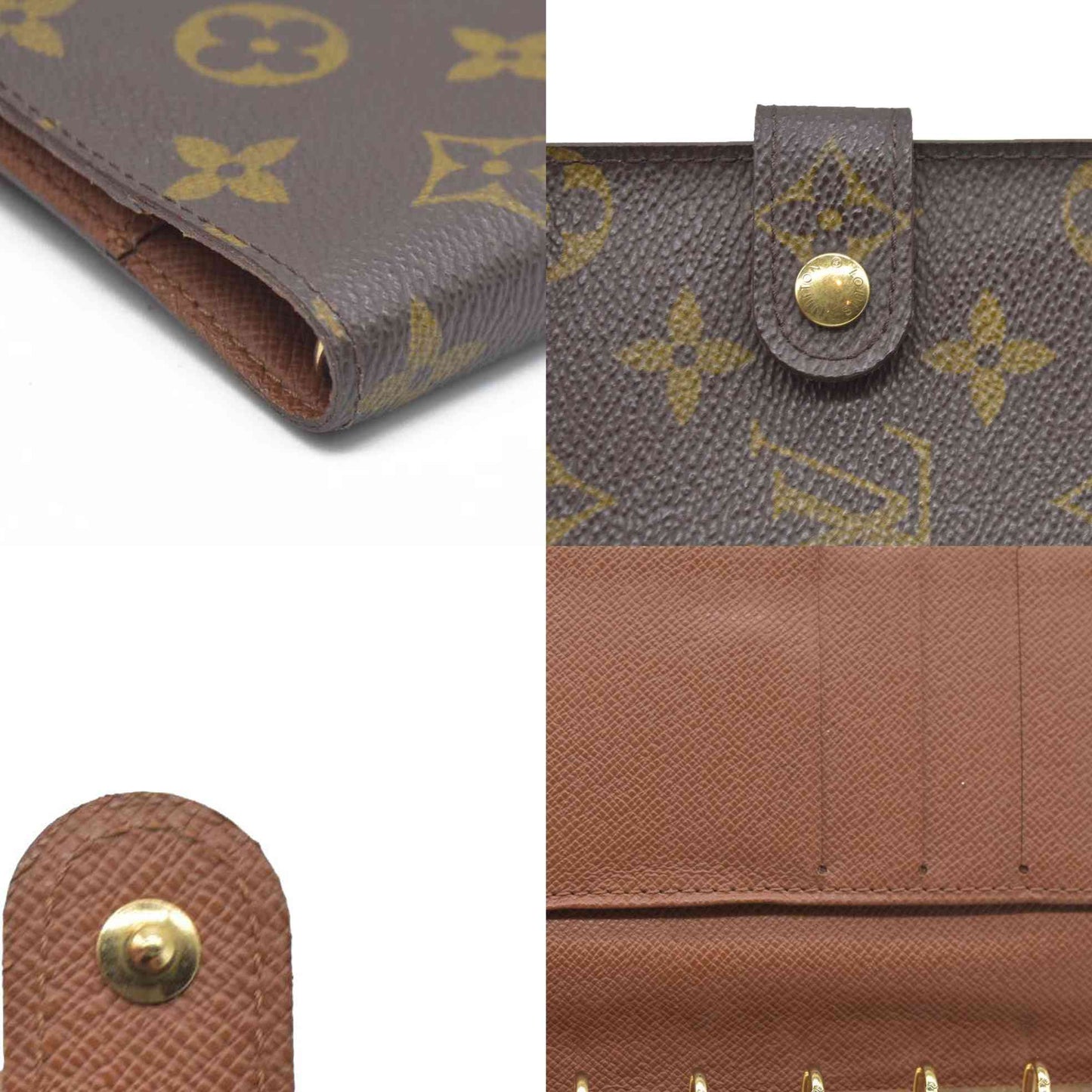 $505 Louis Vuitton  Monogram Small Ring Agenda Cover CA1908