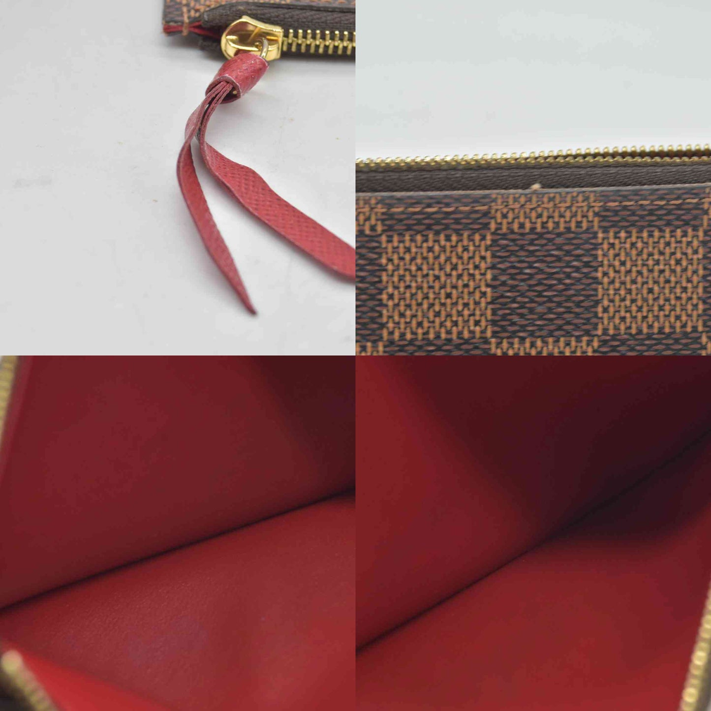 $500 Louis Vuitton Damier Ebene Pochette Félicie Insert Zip Pouch