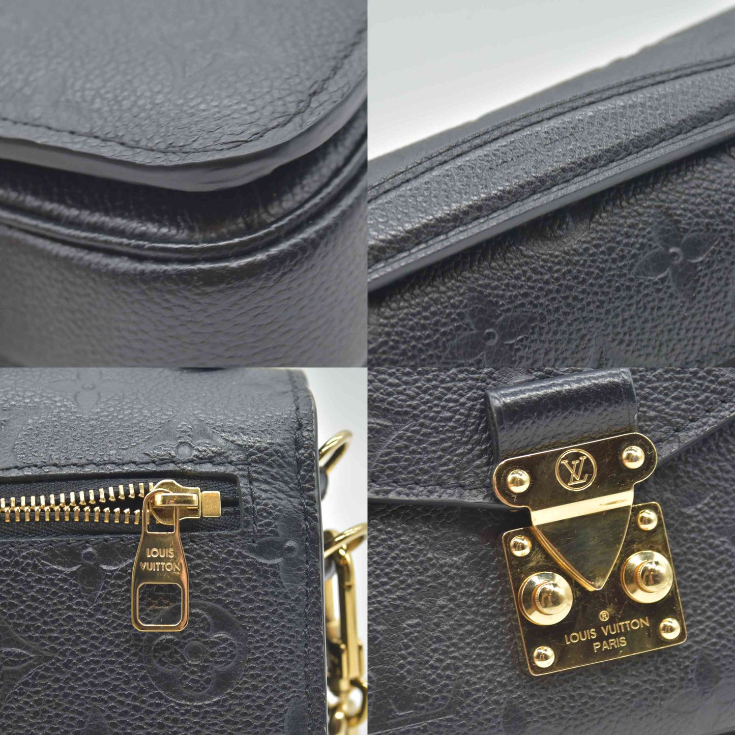 $3250 RFID Louis Vuitton Monogram Giant Empreinte Pochette Metis East West
