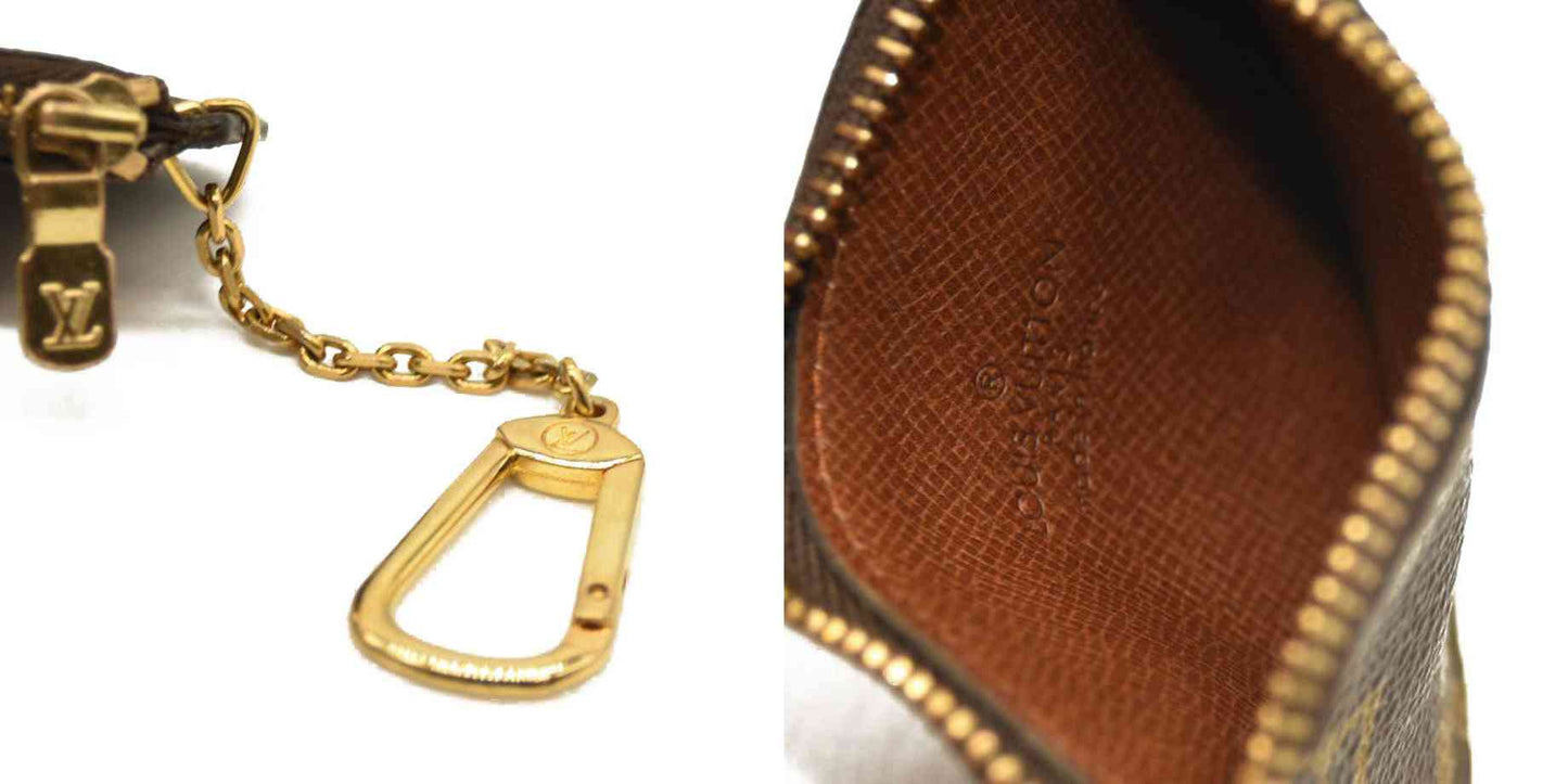 Louis Vuitton Monogram Etui Crepier Coin Purse Wallet Brown 884AN