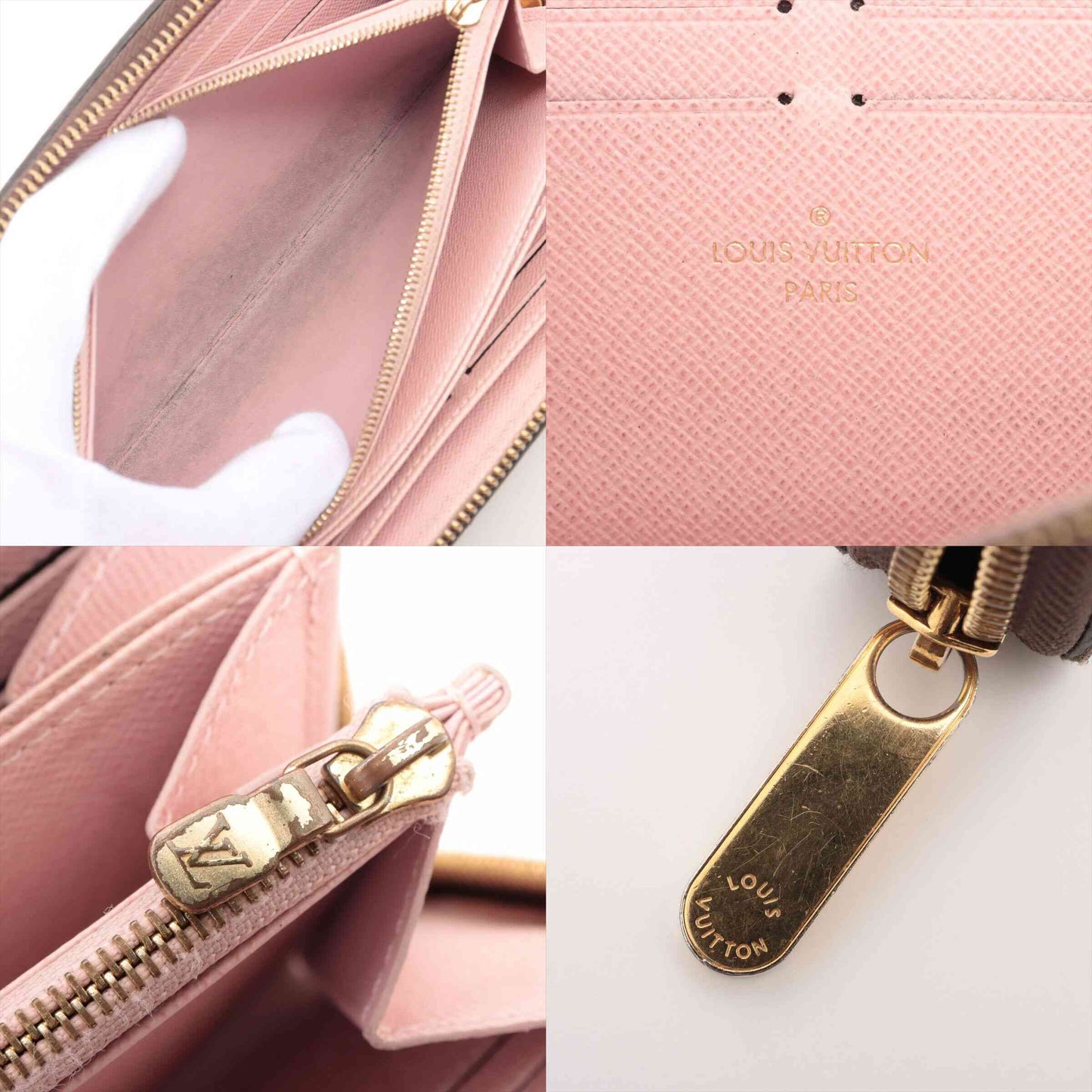 Louis Vuitton  Monogram Zippy Wallet Rose Ballerine