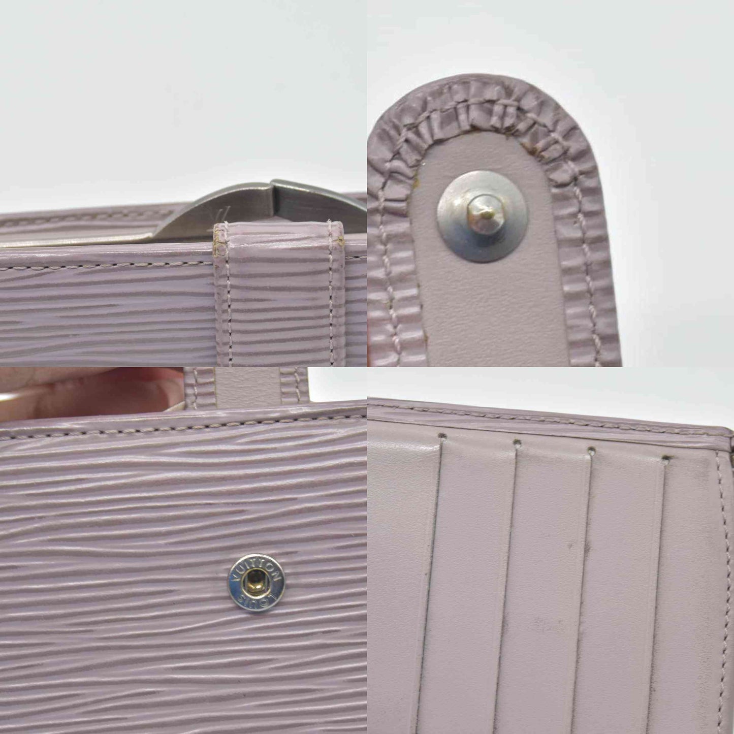 $935 Louis Vuitton Epi Leather French Kisslock Wallet Purse