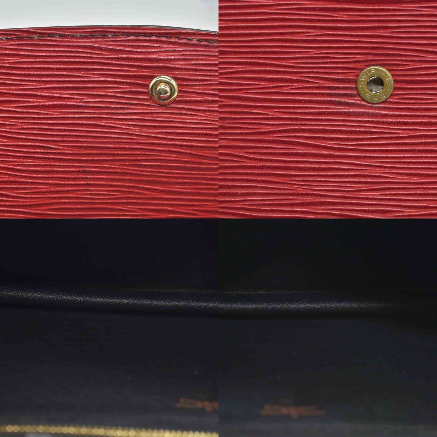 $880 1990 Louis Vuitton Epi Montaigne Red Clutch Bag Pouch
