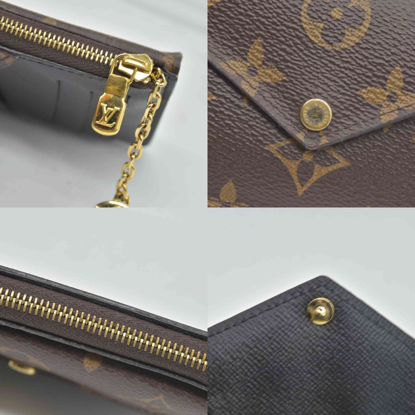 $675 Louis Vuitton Monogram Recto Verso Card Holder Black