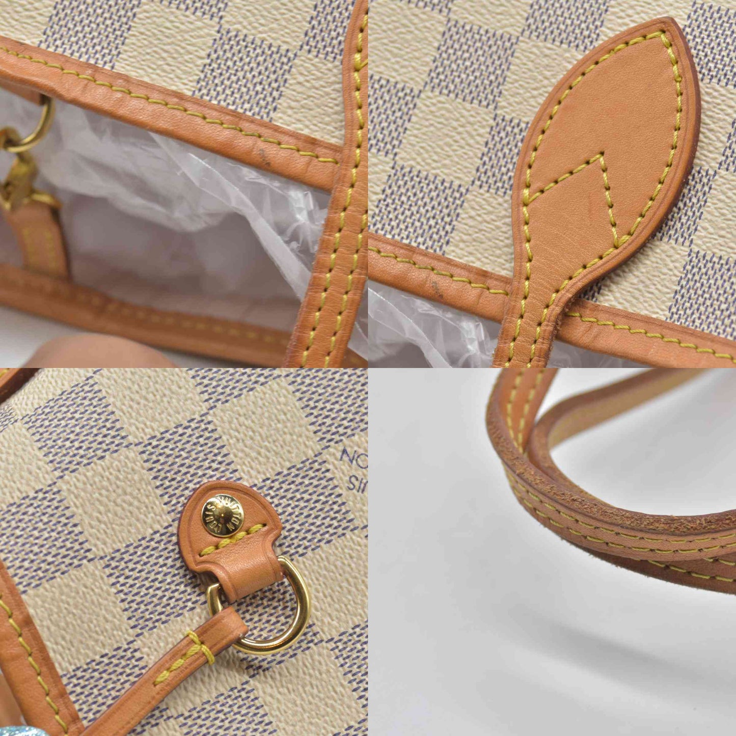 $2170 2019 Louis Vuitton Damier Azur Neverfull MM SD2159